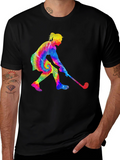 Tie Dye Golf Player Graphic Tee