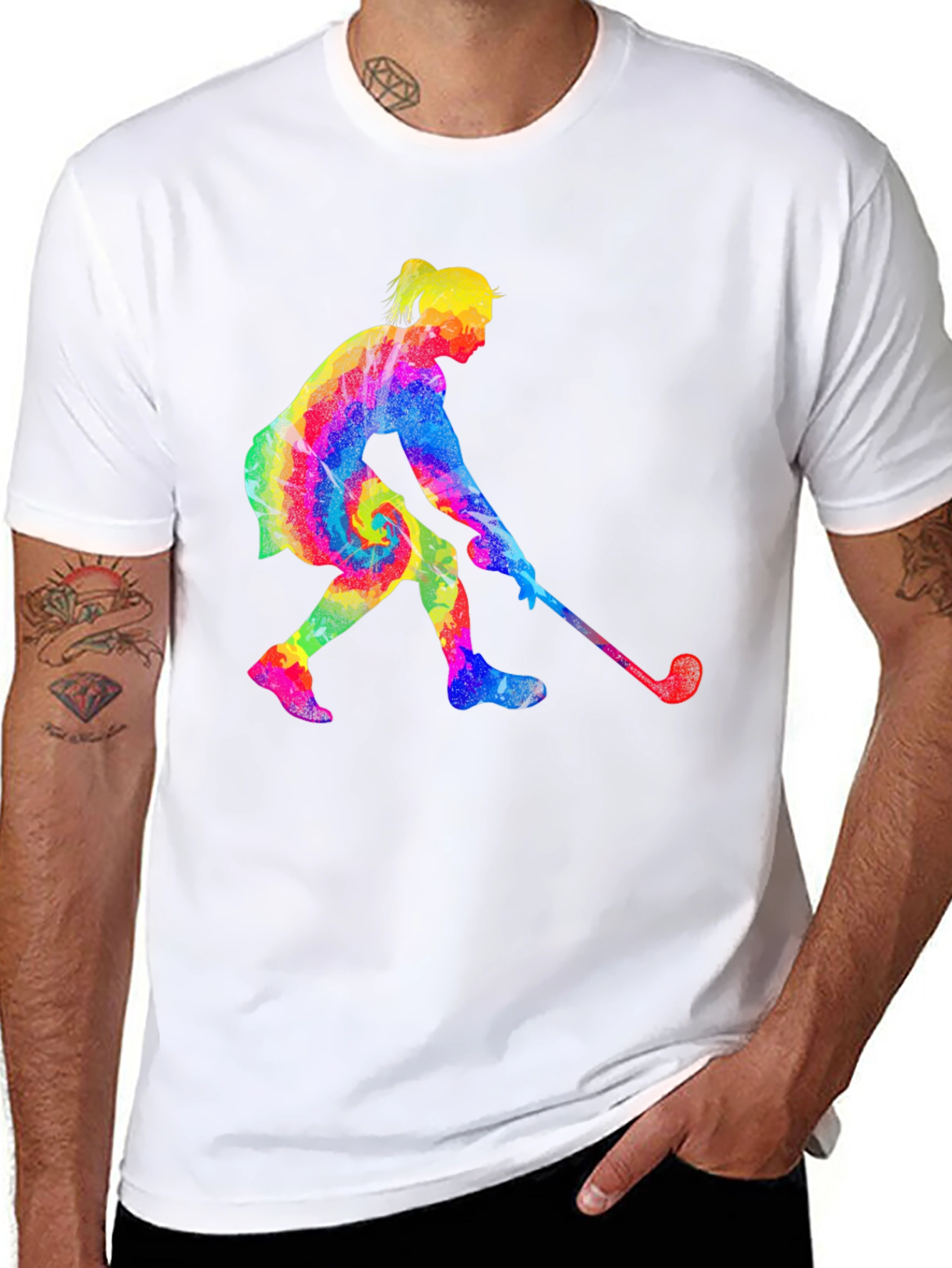 Tie Dye Golf Player Graphic Tee