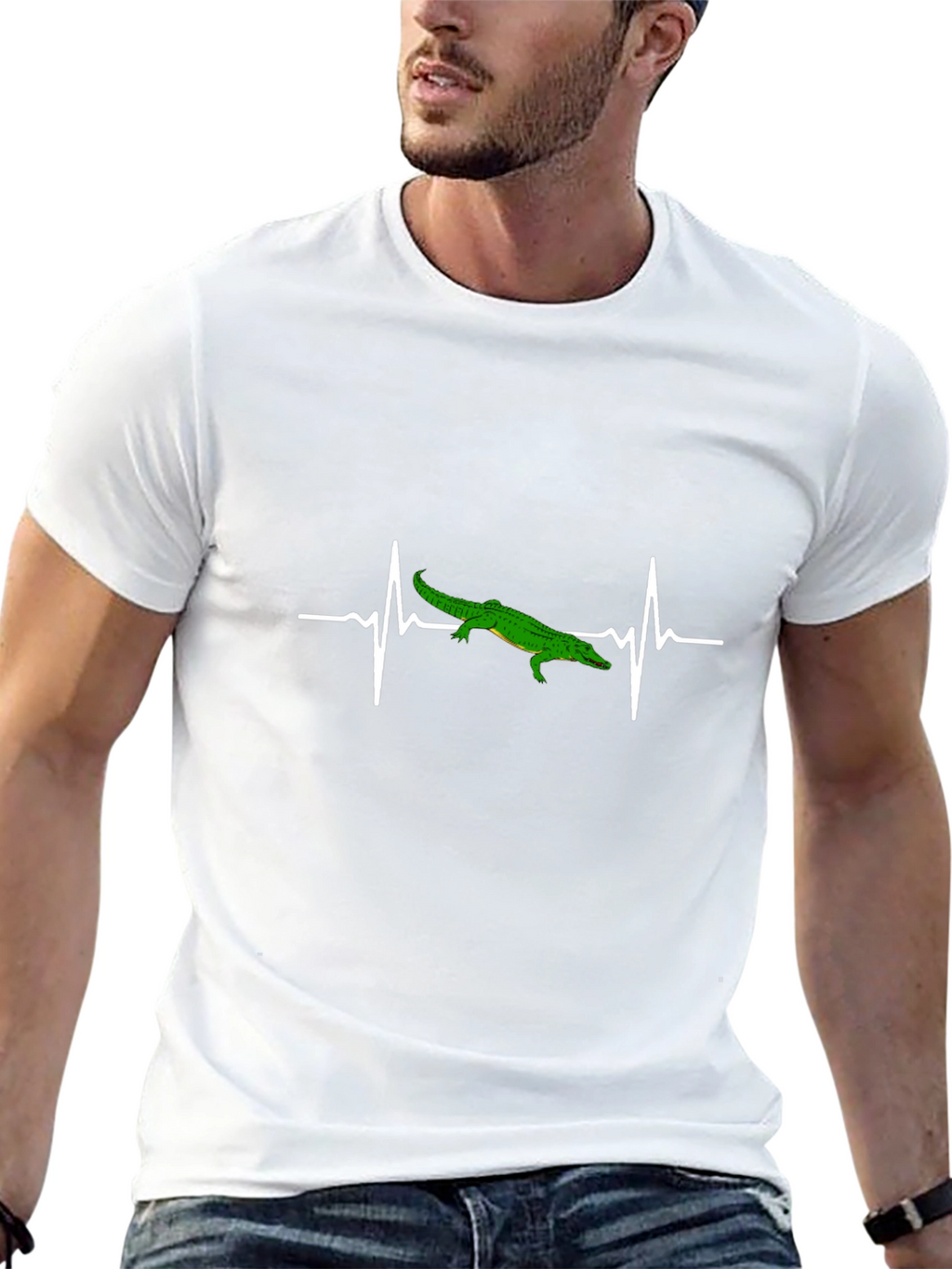 Alligator Heartbeat T-Shirt - Unique Graphic Tee