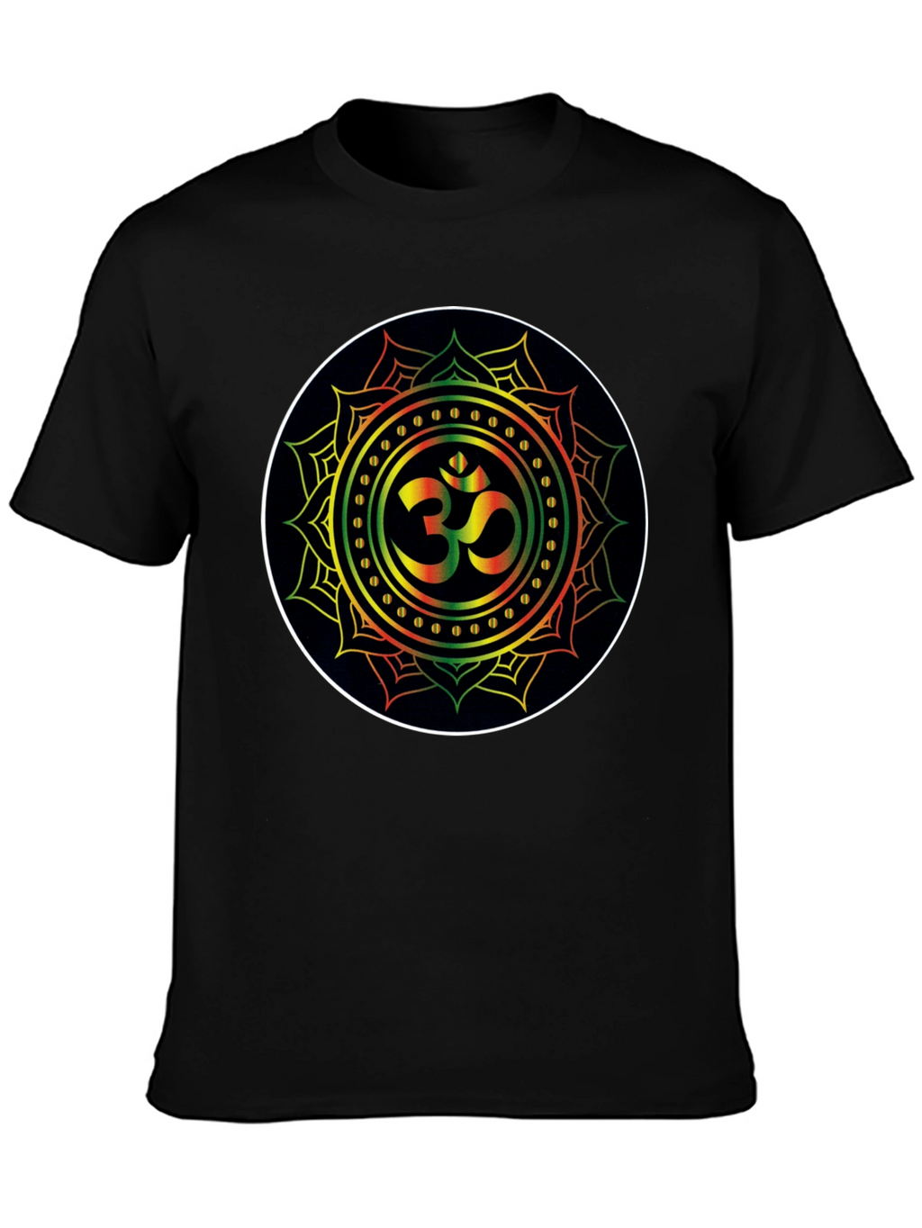 Om Mandala Black T-Shirt - Spiritual Zen Vibe