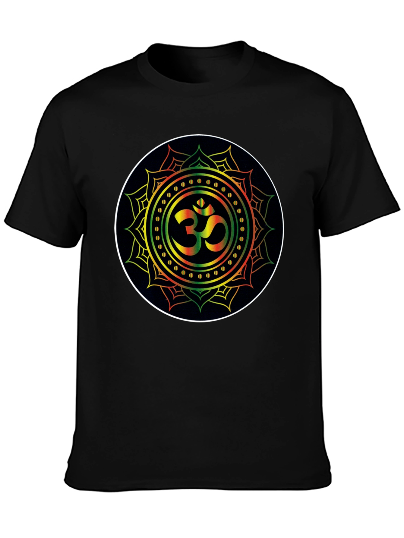 Om Mandala Black T-Shirt - Spiritual Zen Vibe