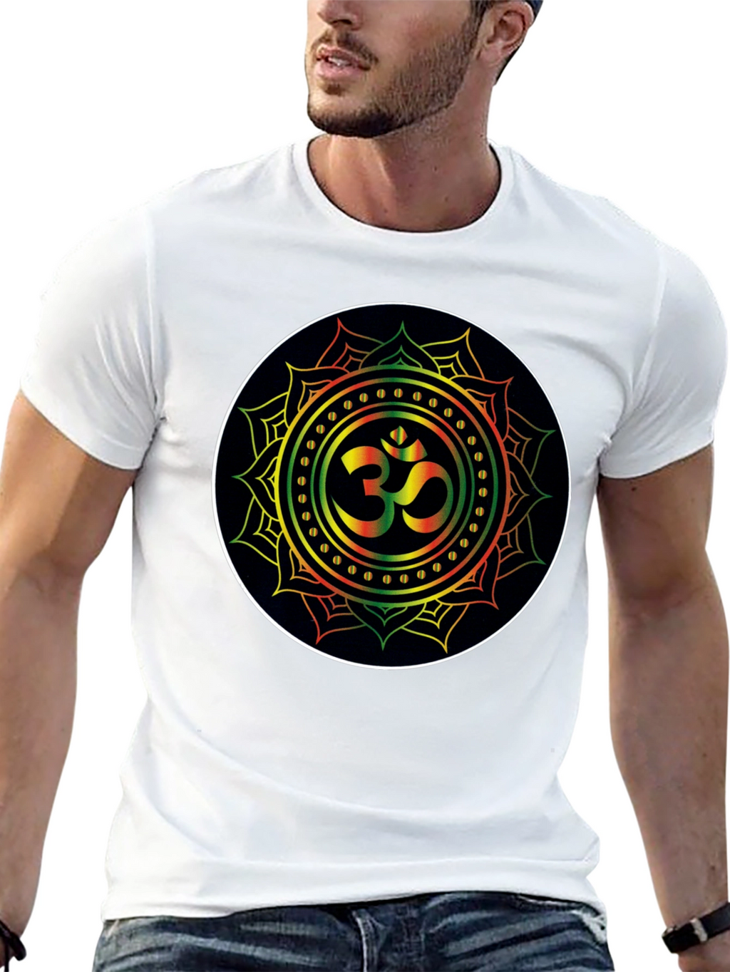Om Mandala Black T-Shirt - Spiritual Zen Vibe