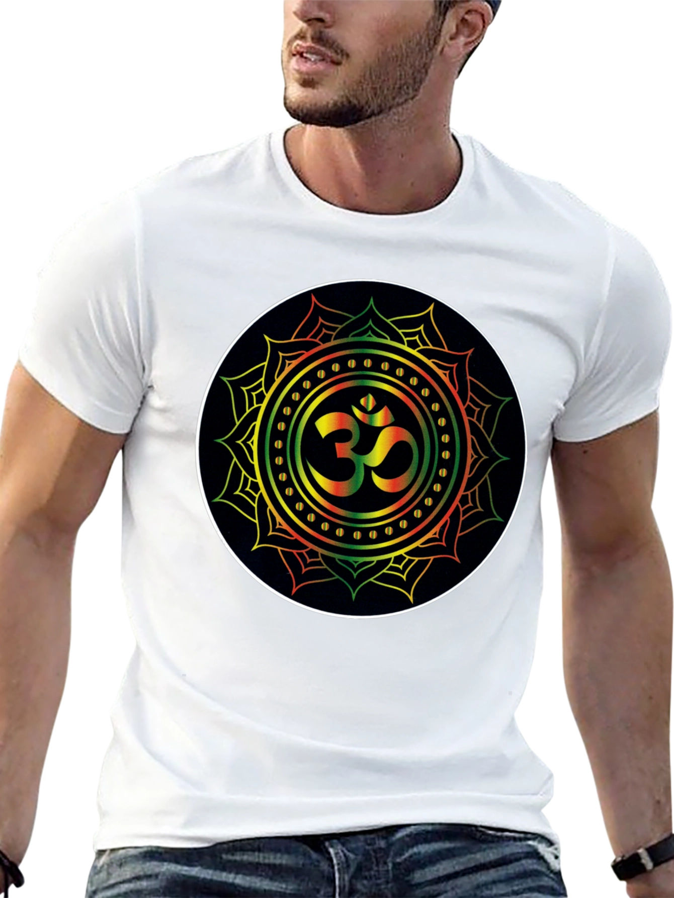 Om Mandala Black T-Shirt - Spiritual Zen Vibe