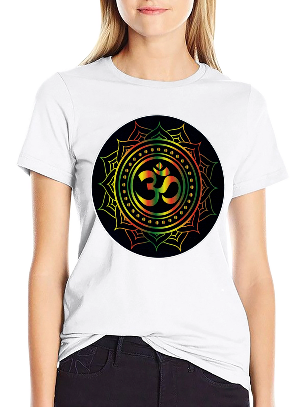 Om Mandala Black T-Shirt - Spiritual Zen Vibe