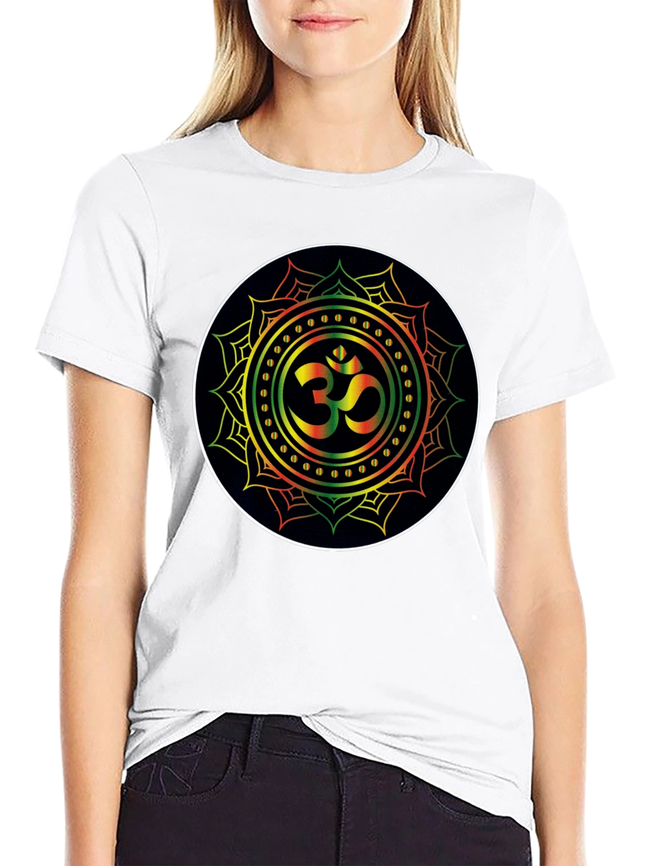 Om Mandala Black T-Shirt - Spiritual Zen Vibe