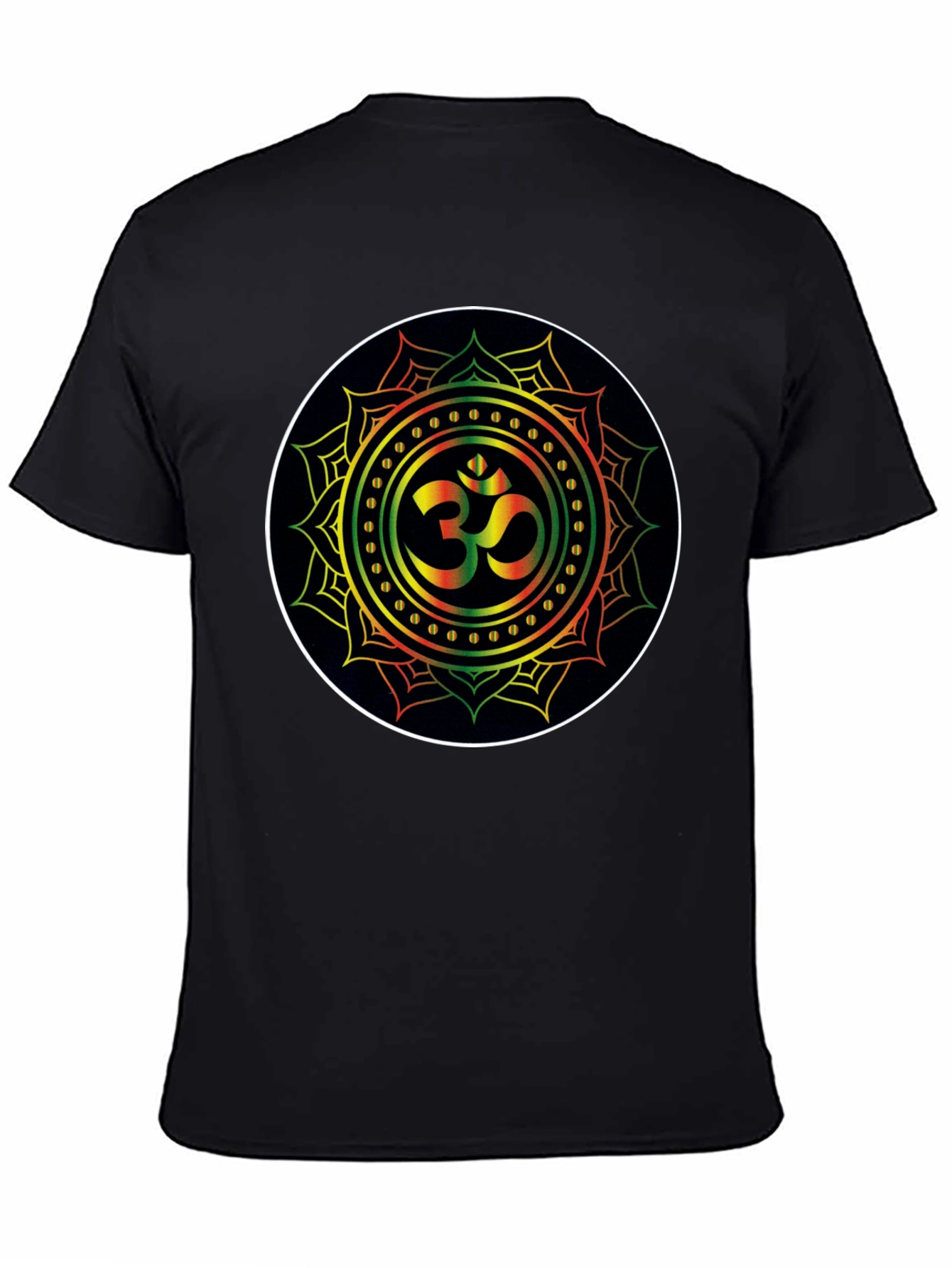 Om Mandala Black T-Shirt - Spiritual Zen Vibe
