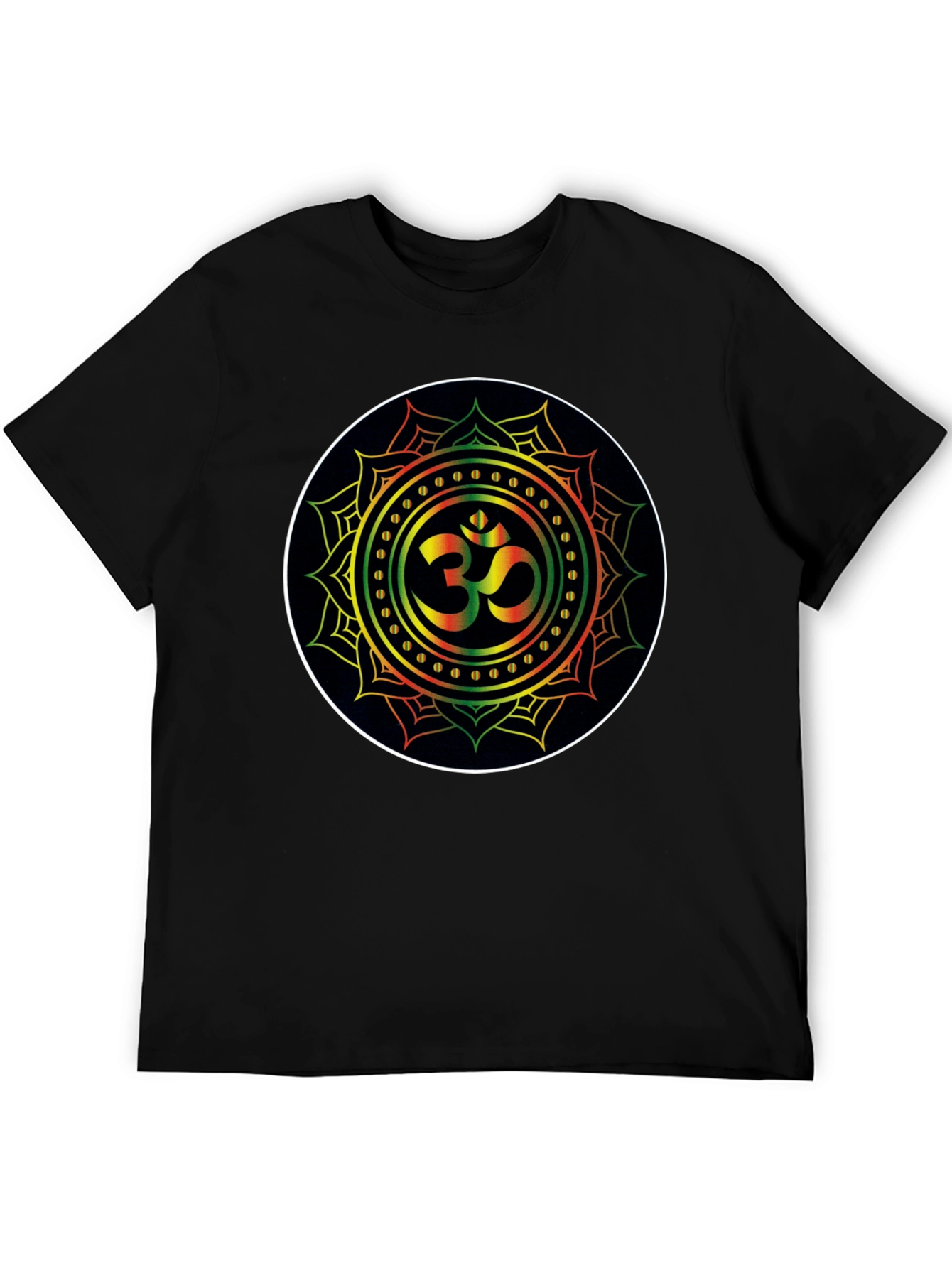Om Mandala Black T-Shirt - Spiritual Zen Vibe