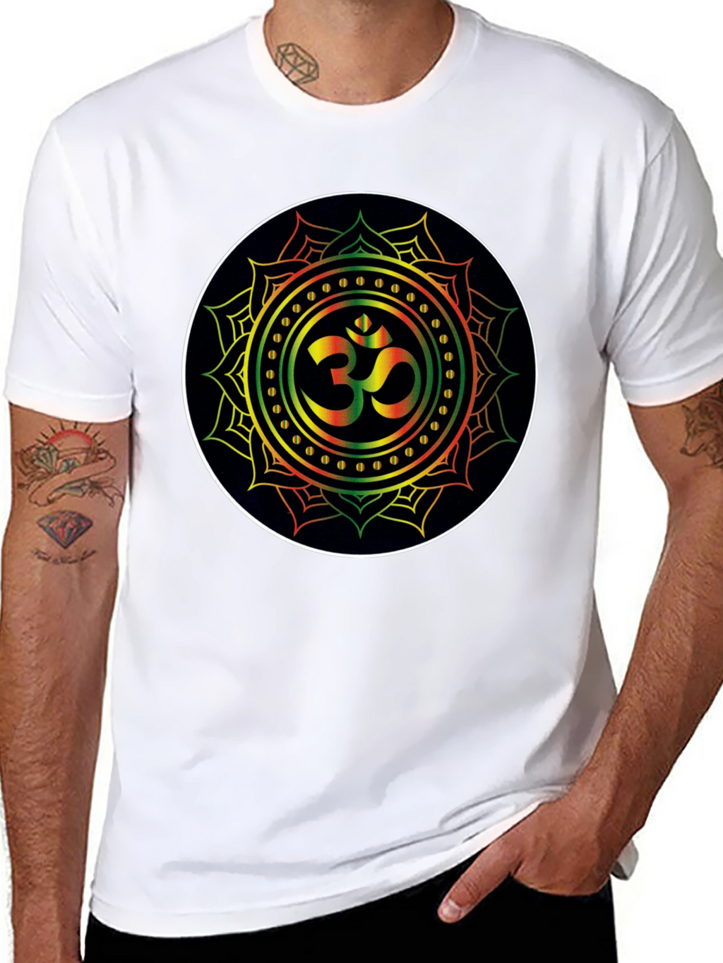 Om Mandala Black T-Shirt - Spiritual Zen Vibe