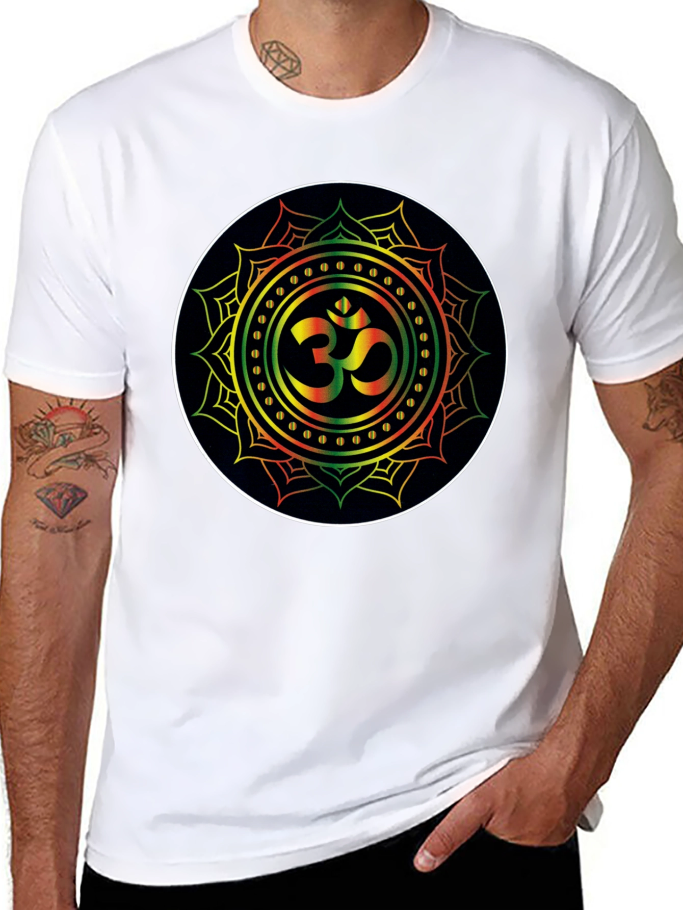 Om Mandala Black T-Shirt - Spiritual Zen Vibe