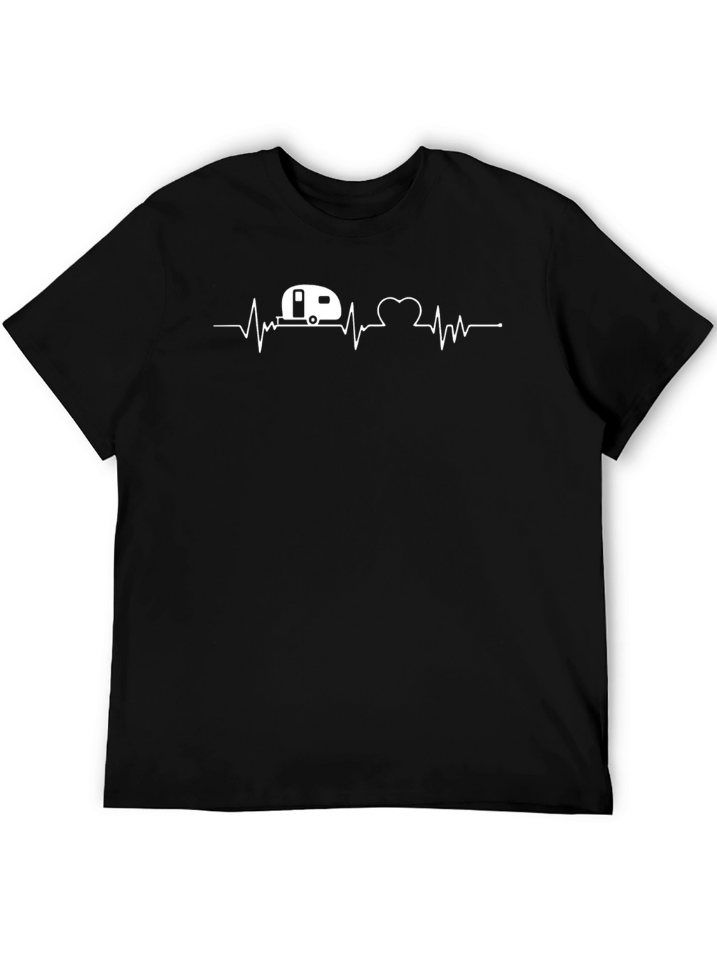 RV Heartbeat Graphic T-Shirt - Black