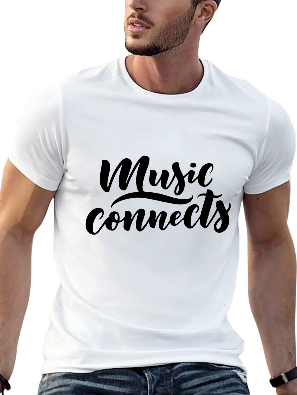 Music Connects Black T-Shirt
