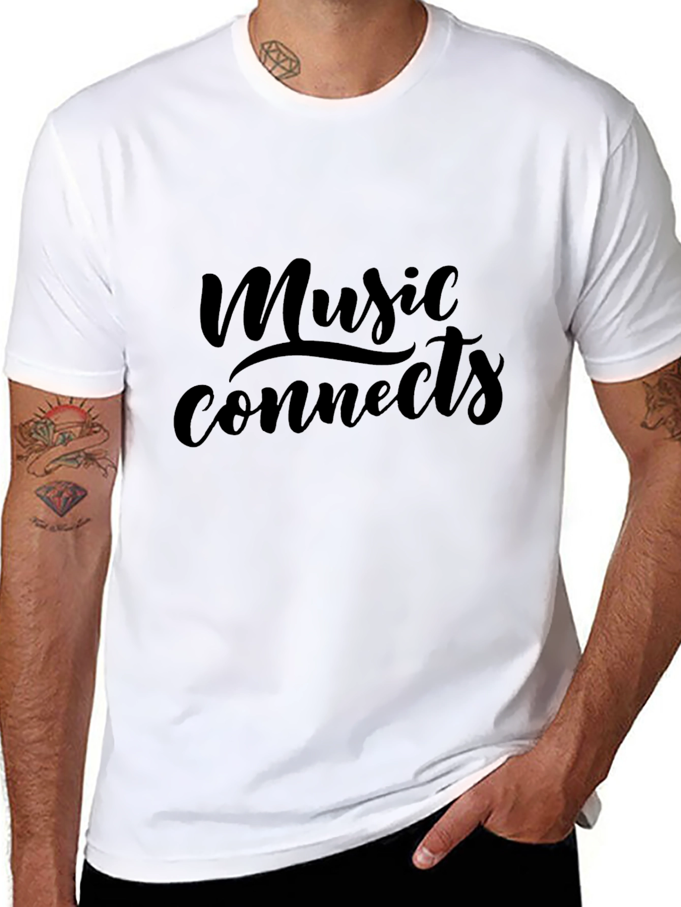 Music Connects Black T-Shirt