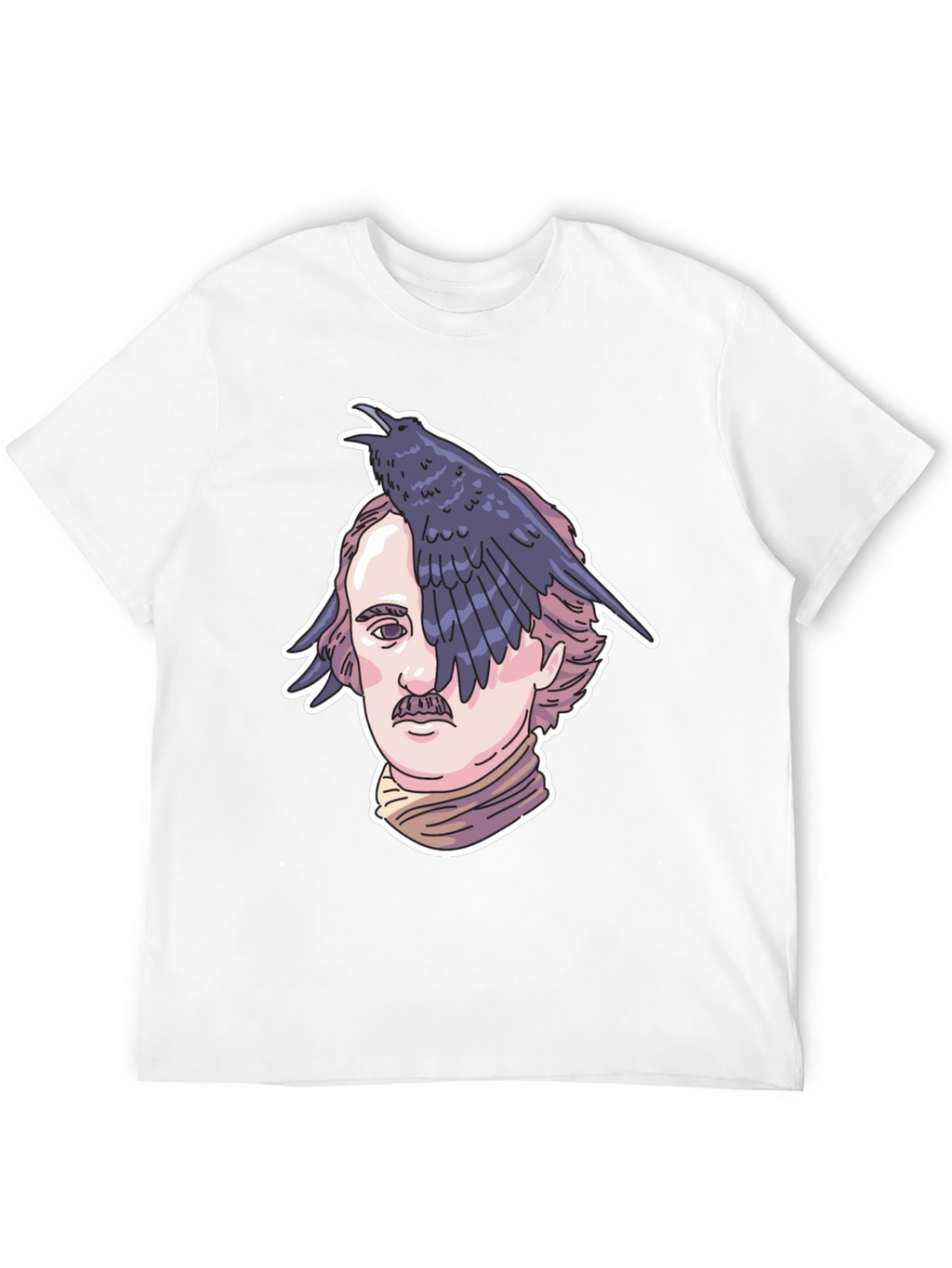 Edgar Allan Poe Raven Graphic Tee - Black