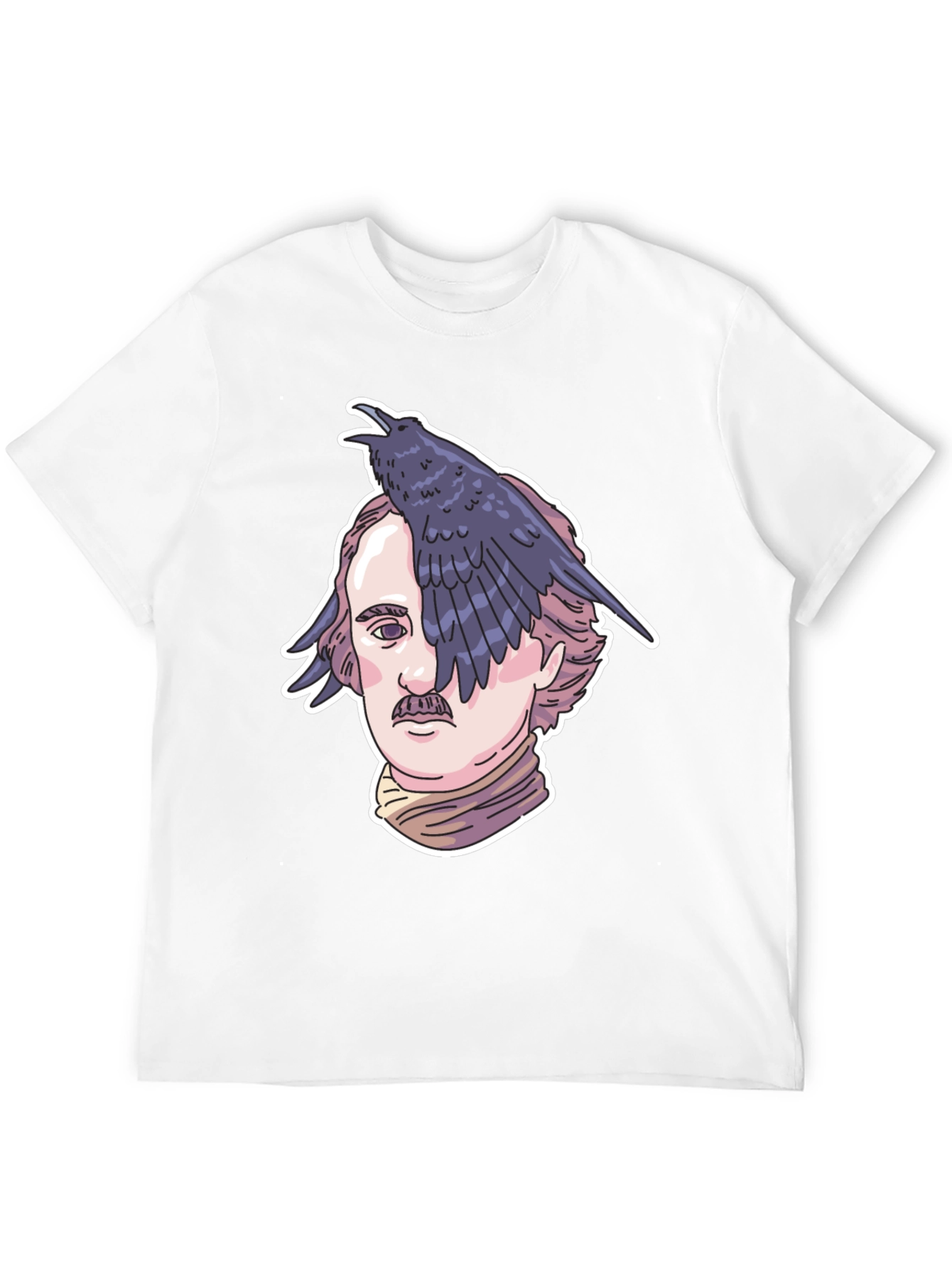 Edgar Allan Poe Raven Graphic Tee - Black