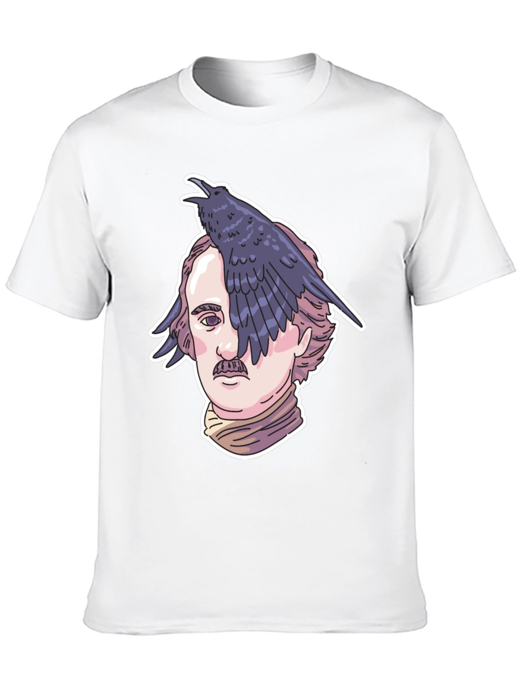 Edgar Allan Poe Raven Graphic Tee - Black