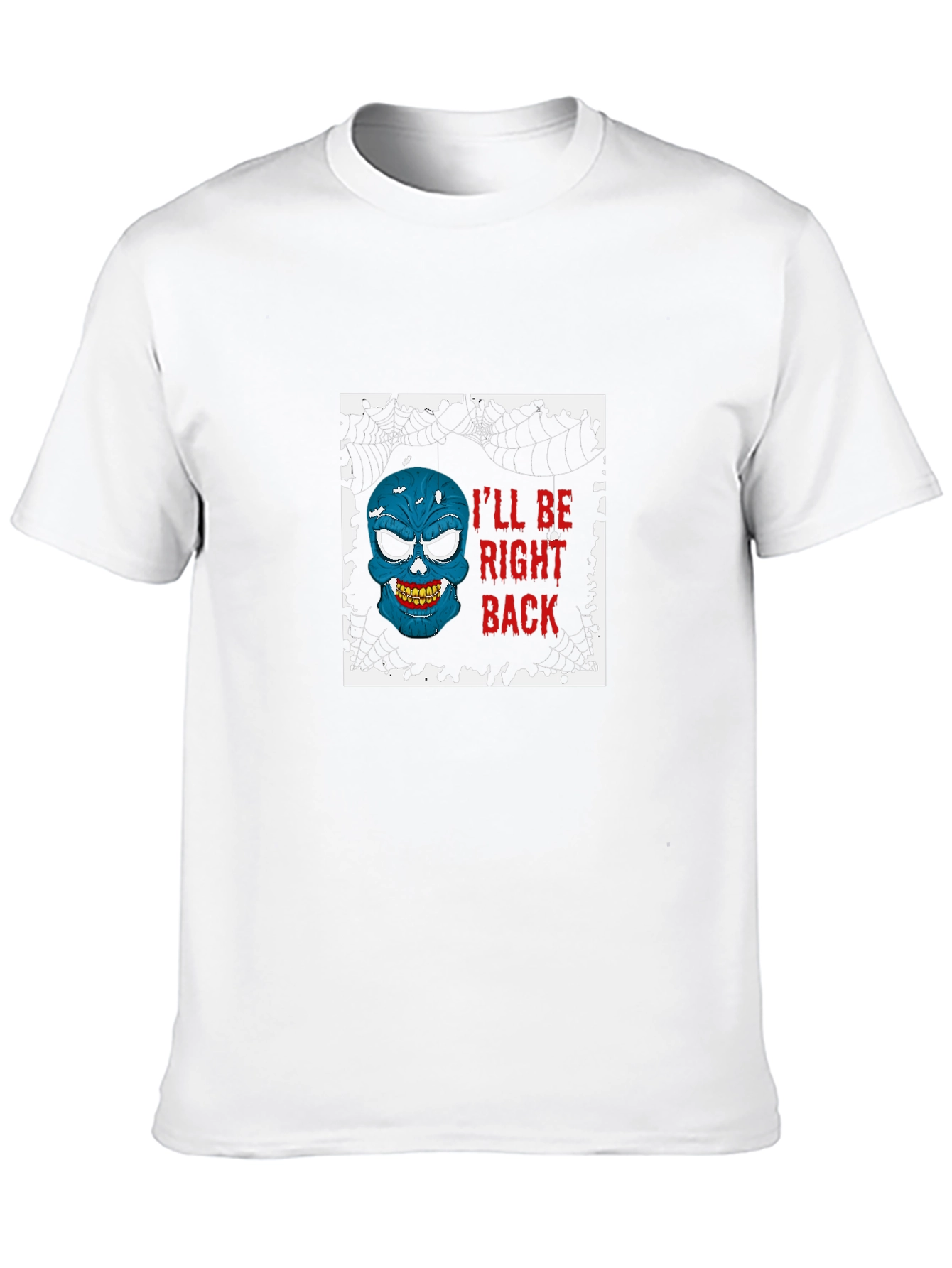 Ill Be Right Back Skull Graphic Tee