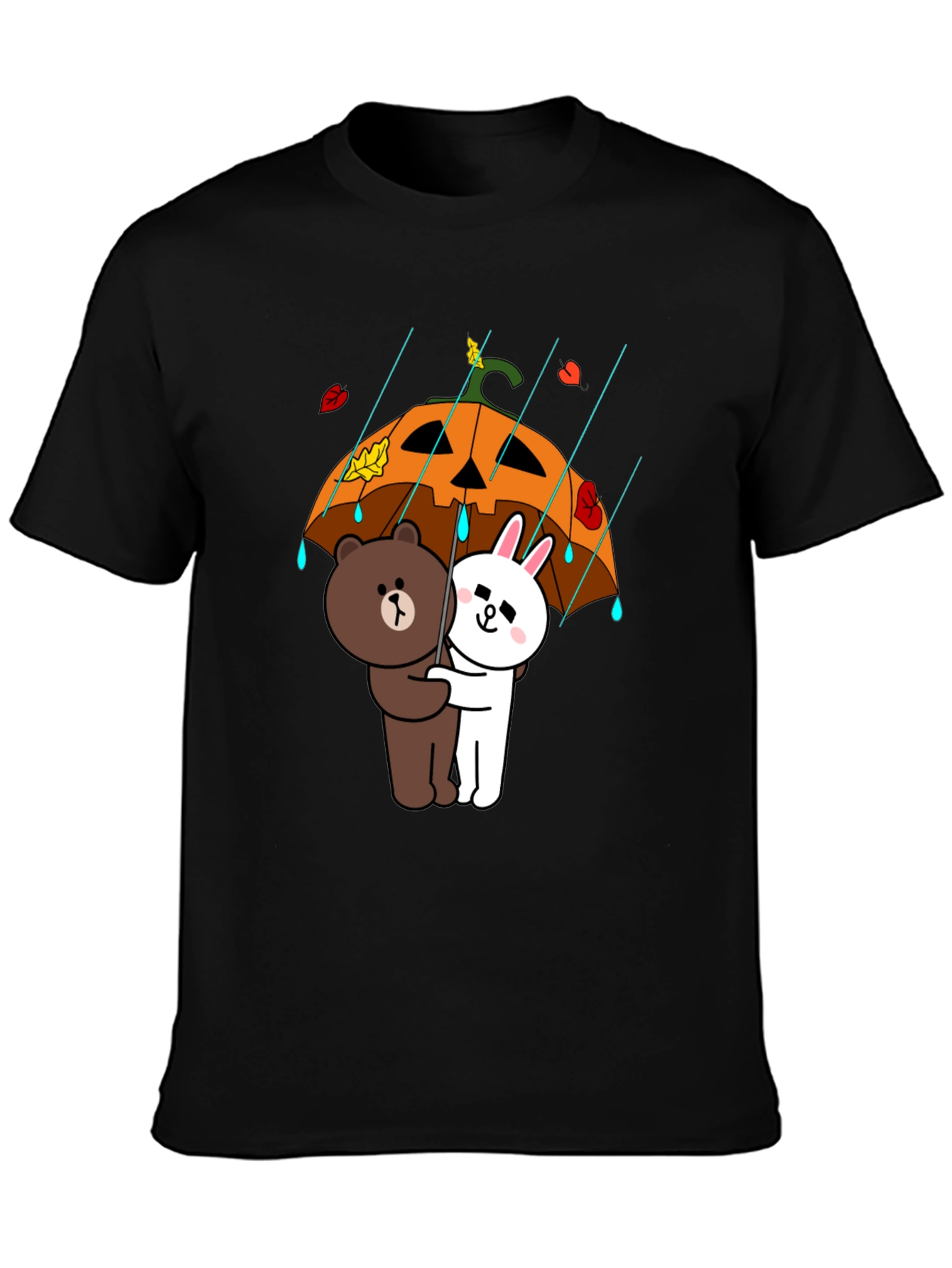 Cartoon Character Pumpkin Umbrella T-Shirt