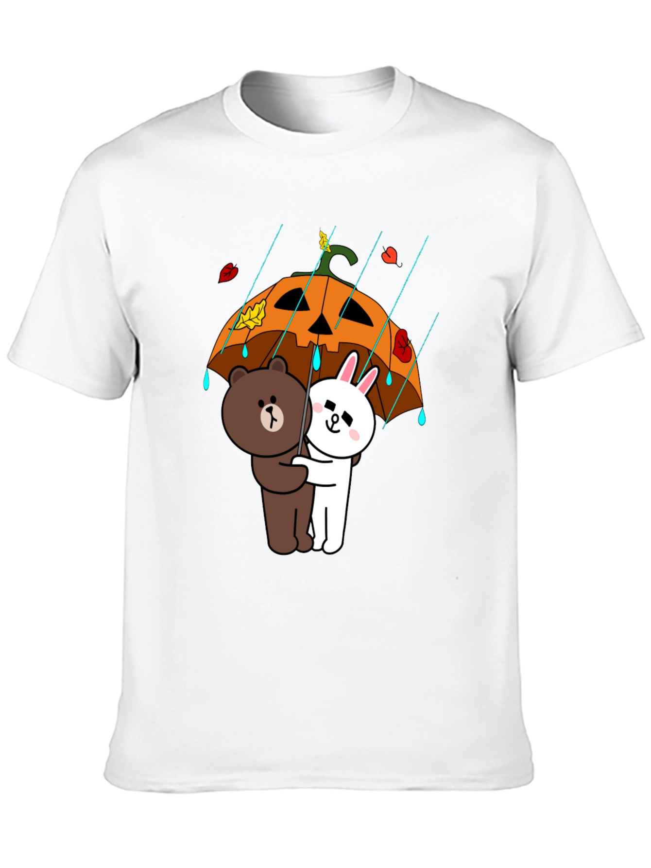 Cartoon Character Pumpkin Umbrella T-Shirt