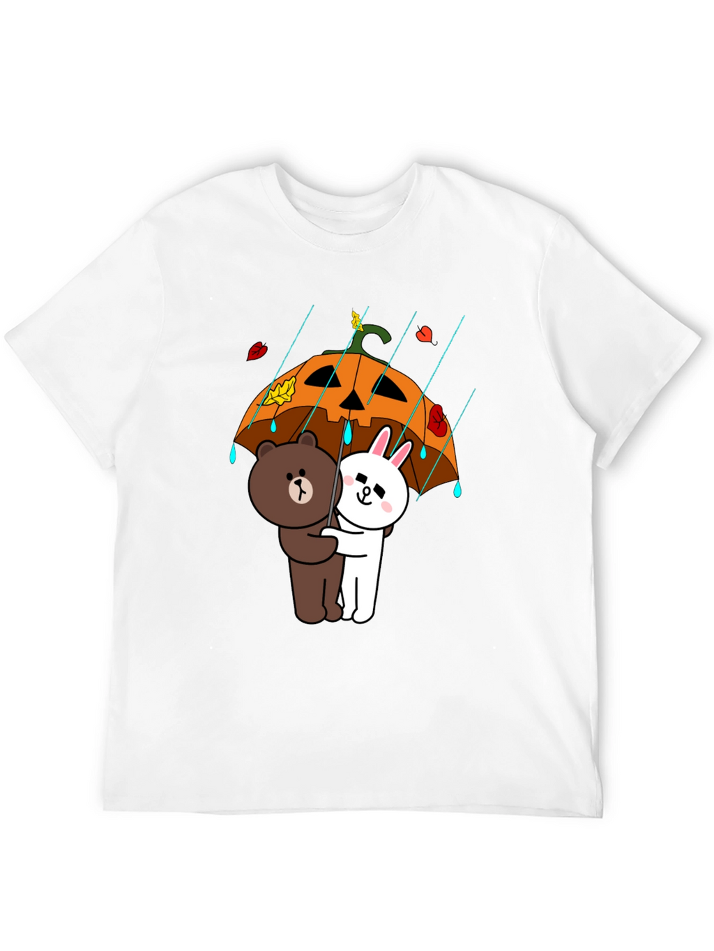 Cartoon Character Pumpkin Umbrella T-Shirt