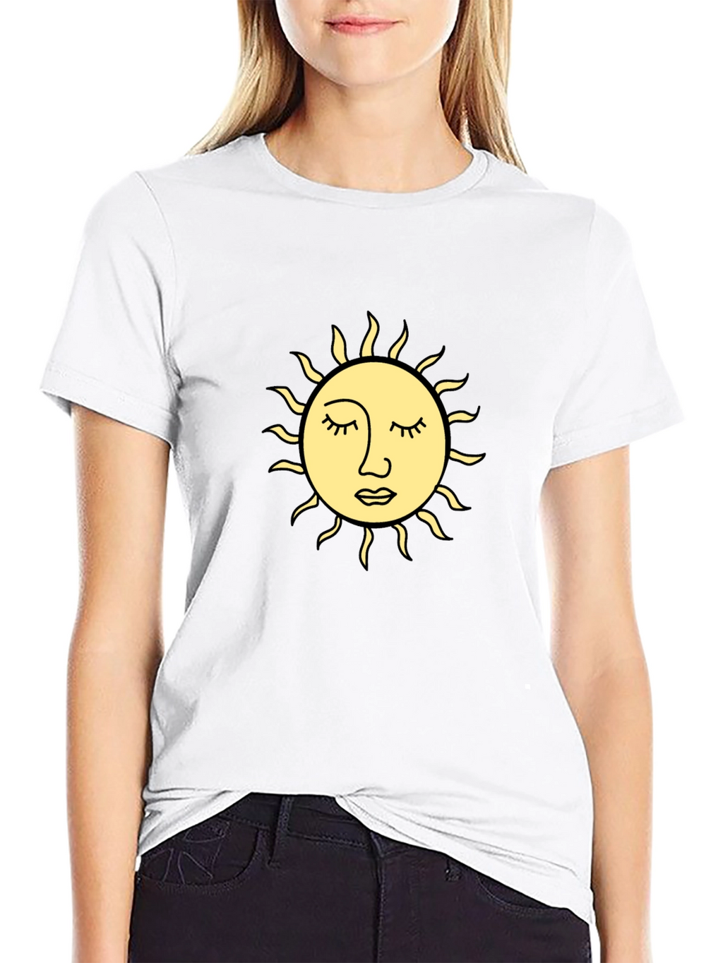 Sun Graphic Black T-Shirt - Relaxed Fit
