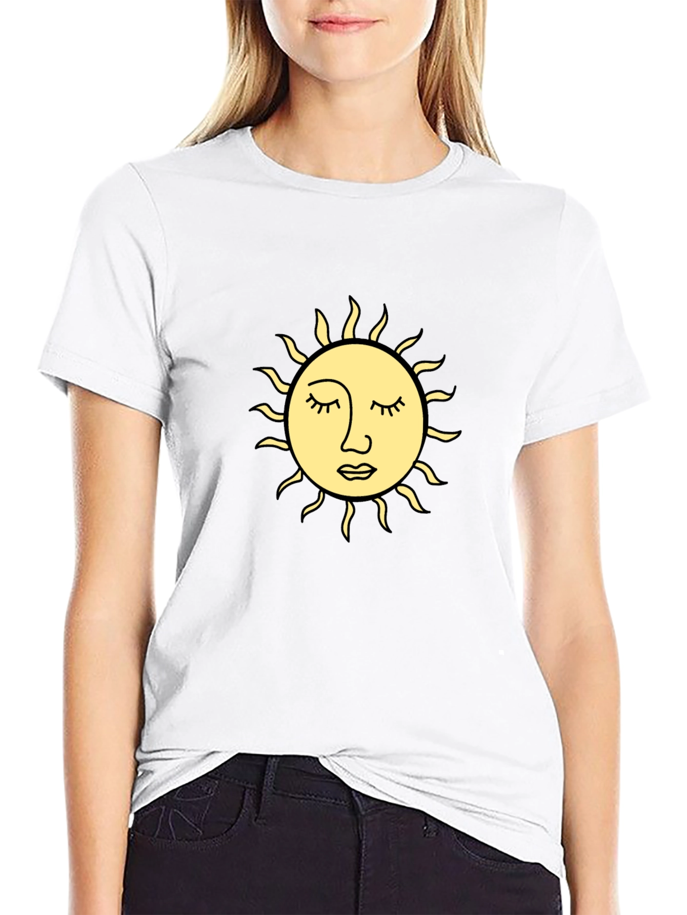 Sun Graphic Black T-Shirt - Relaxed Fit