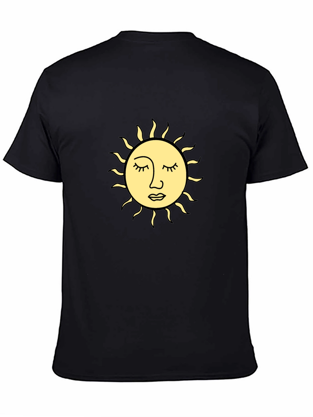 Sun Graphic Black T-Shirt - Relaxed Fit