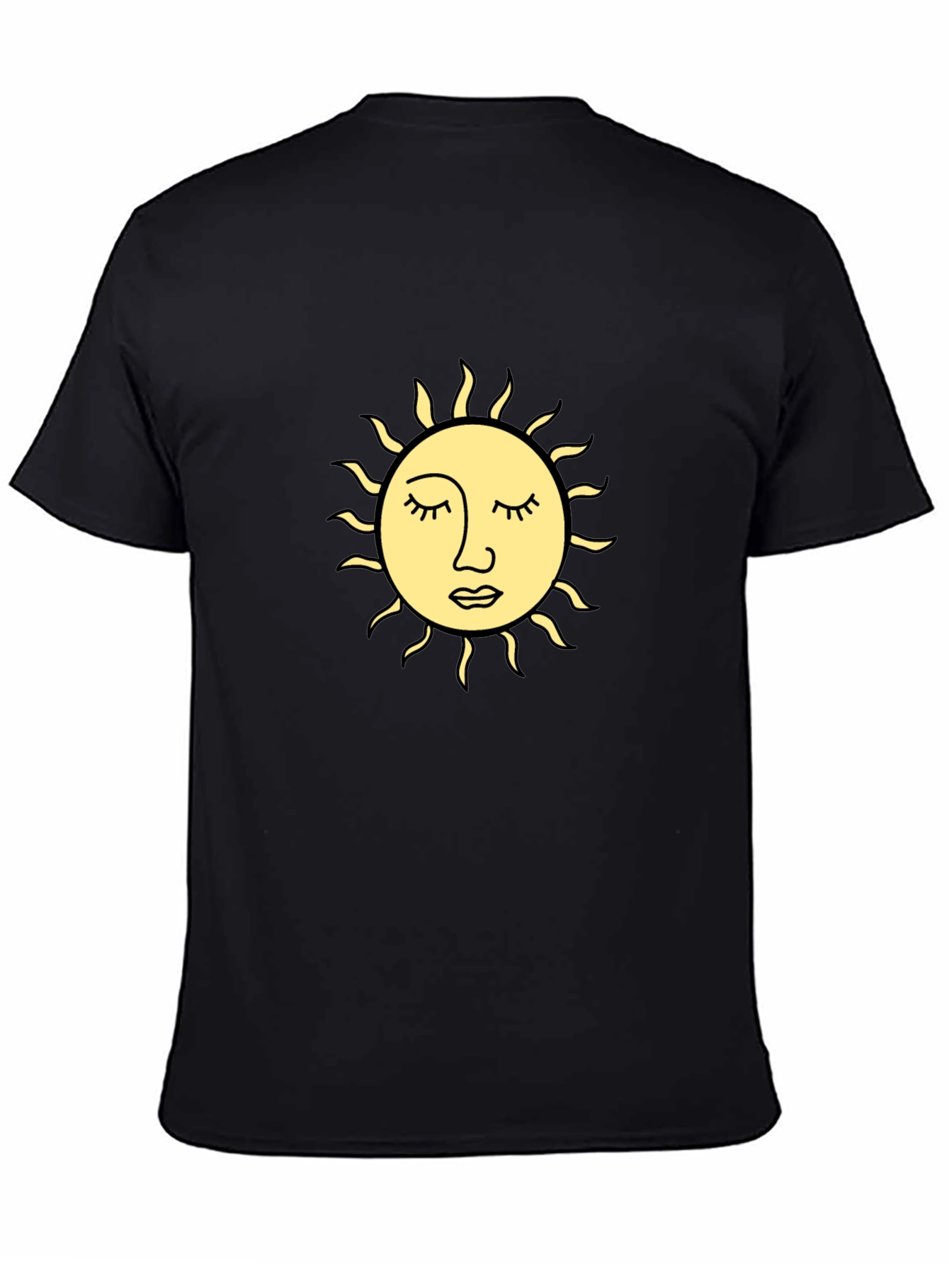 Sun Graphic Black T-Shirt - Relaxed Fit