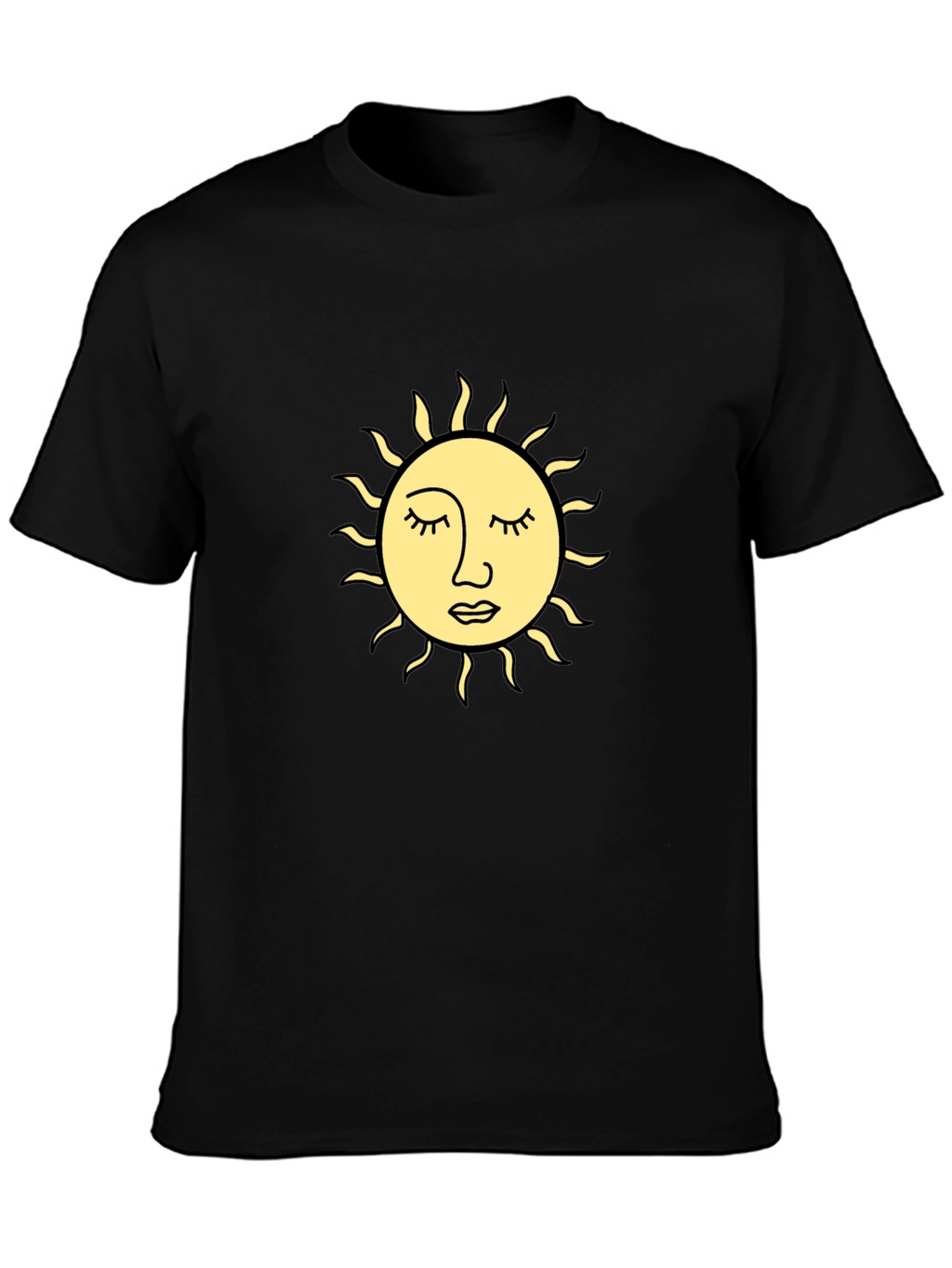 Sun Graphic Black T-Shirt - Relaxed Fit