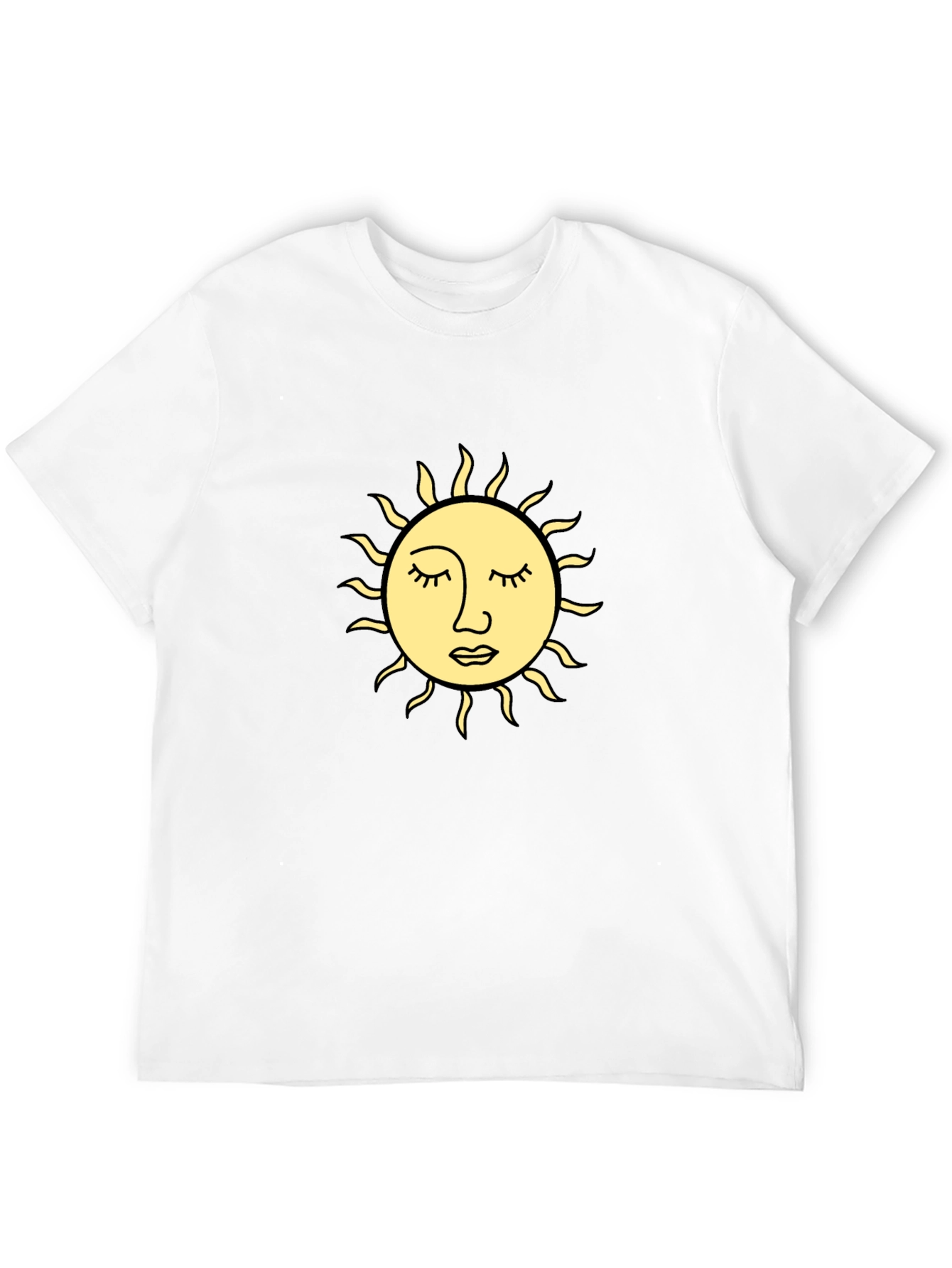 Sun Graphic Black T-Shirt - Relaxed Fit