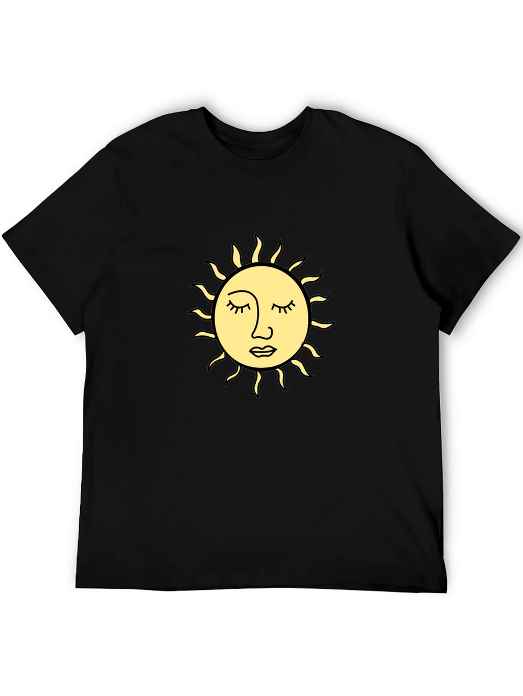 Sun Graphic Black T-Shirt - Relaxed Fit
