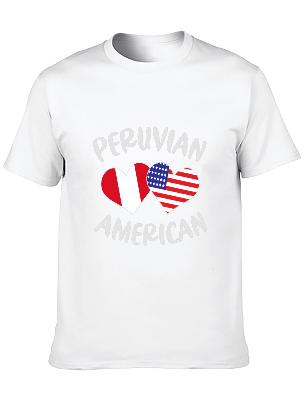 Peruvian American Flag Heart T-Shirt