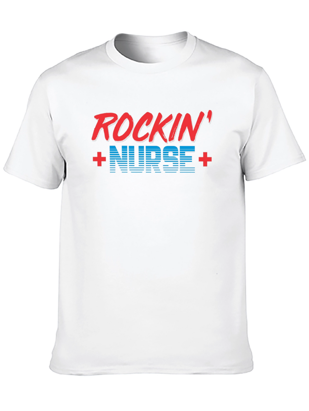 Rockin Nurse T-Shirt - Black Crew Neck