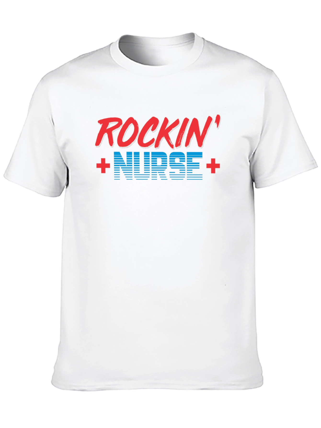 Rockin Nurse T-Shirt - Black Crew Neck