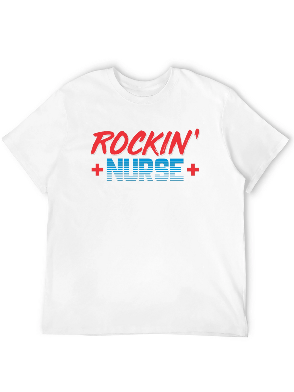 Rockin Nurse T-Shirt - Black Crew Neck