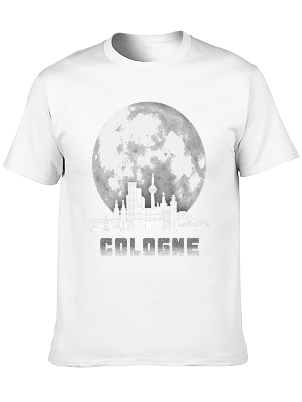Cologne Germany Skyline Black Graphic T-Shirt