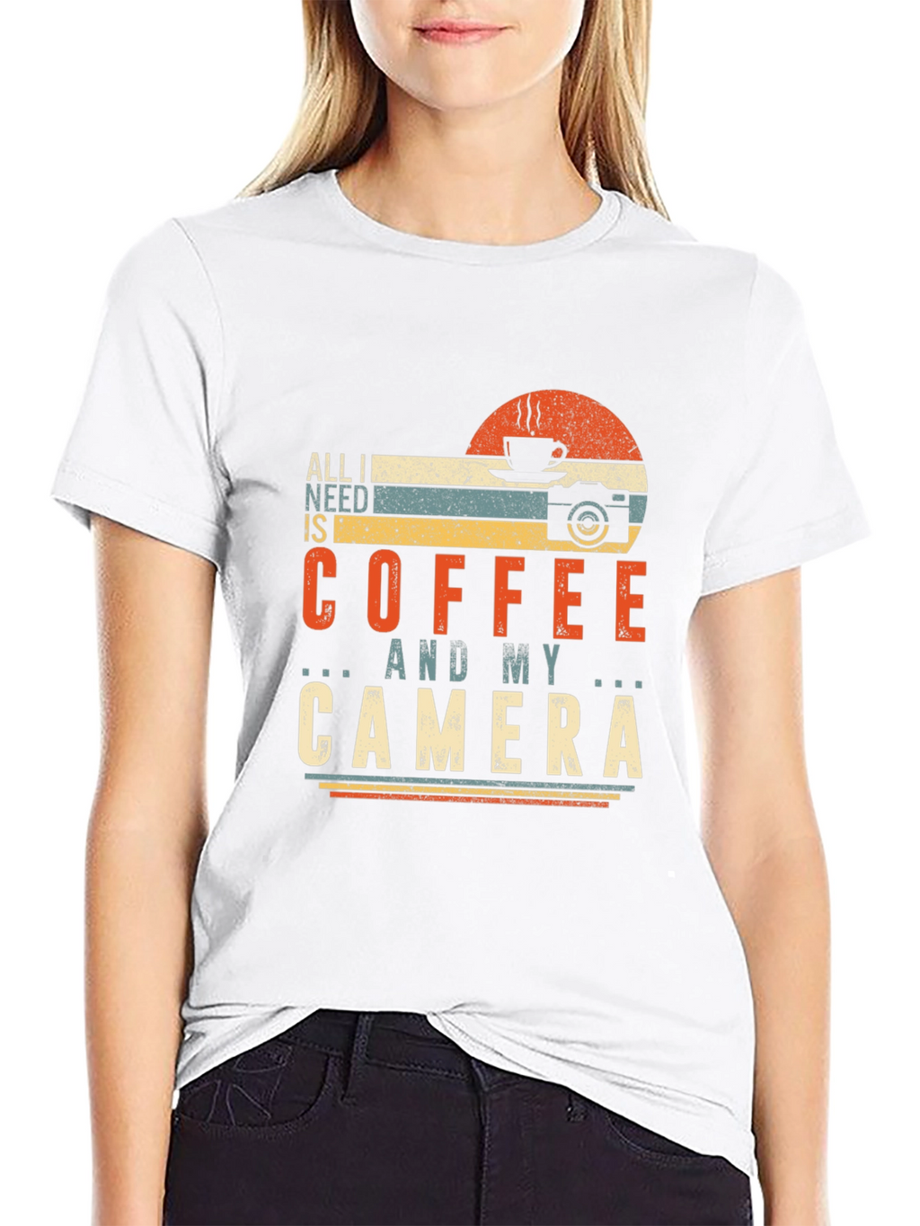 Coffee and Camera Graphic Tee - Photographer Gift