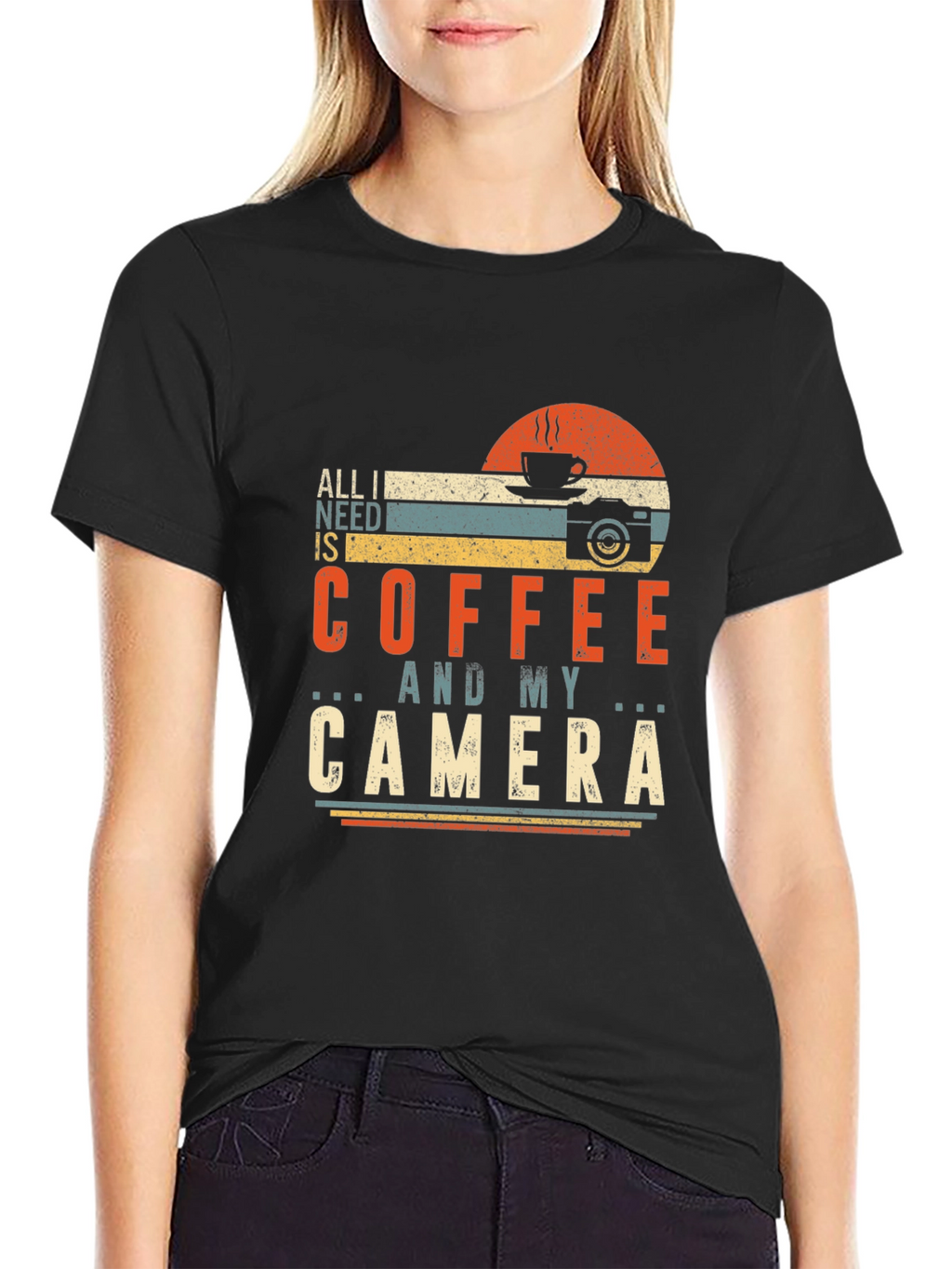 Coffee and Camera Graphic Tee - Photographer Gift