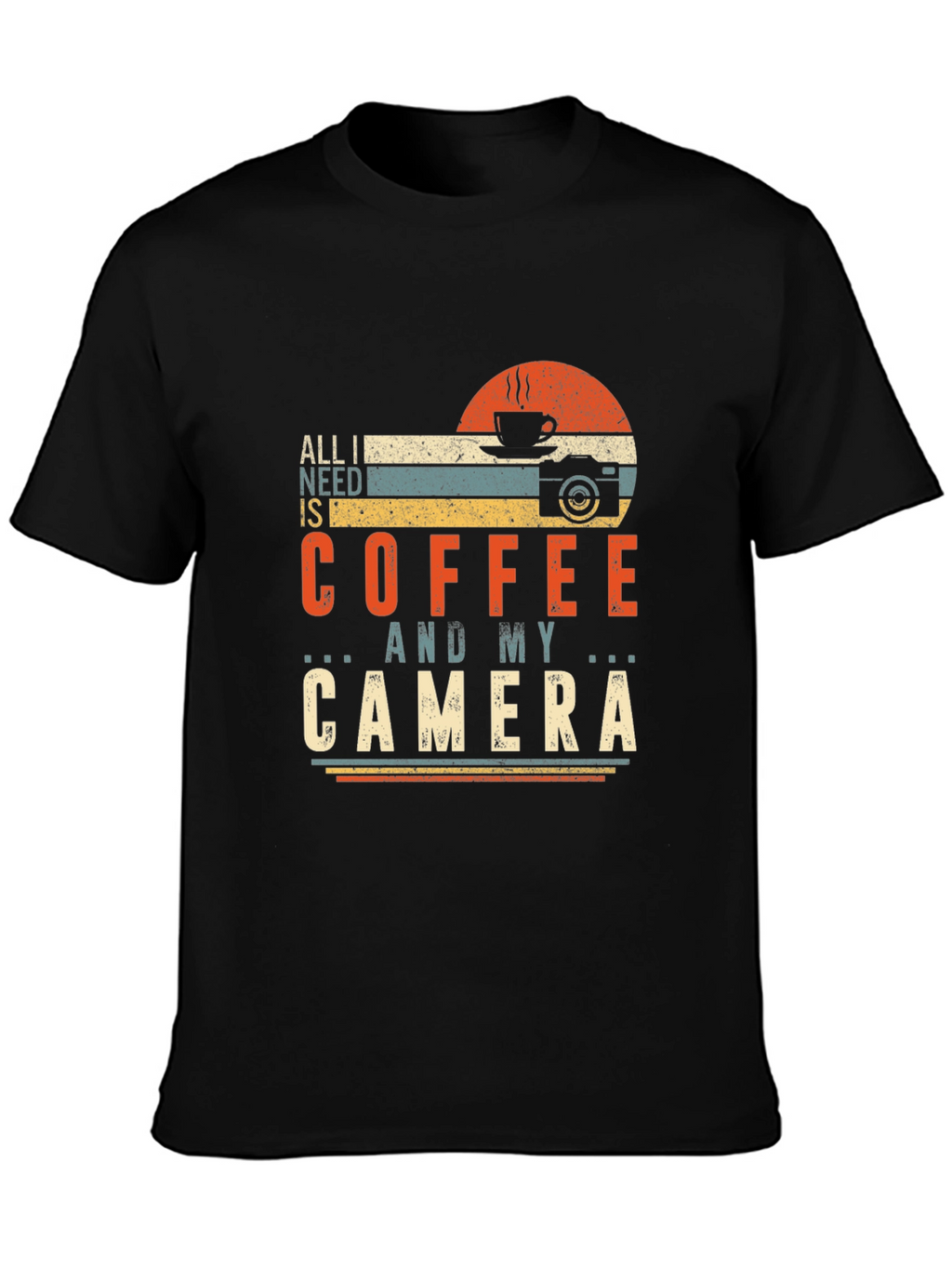 Coffee and Camera Graphic Tee - Photographer Gift