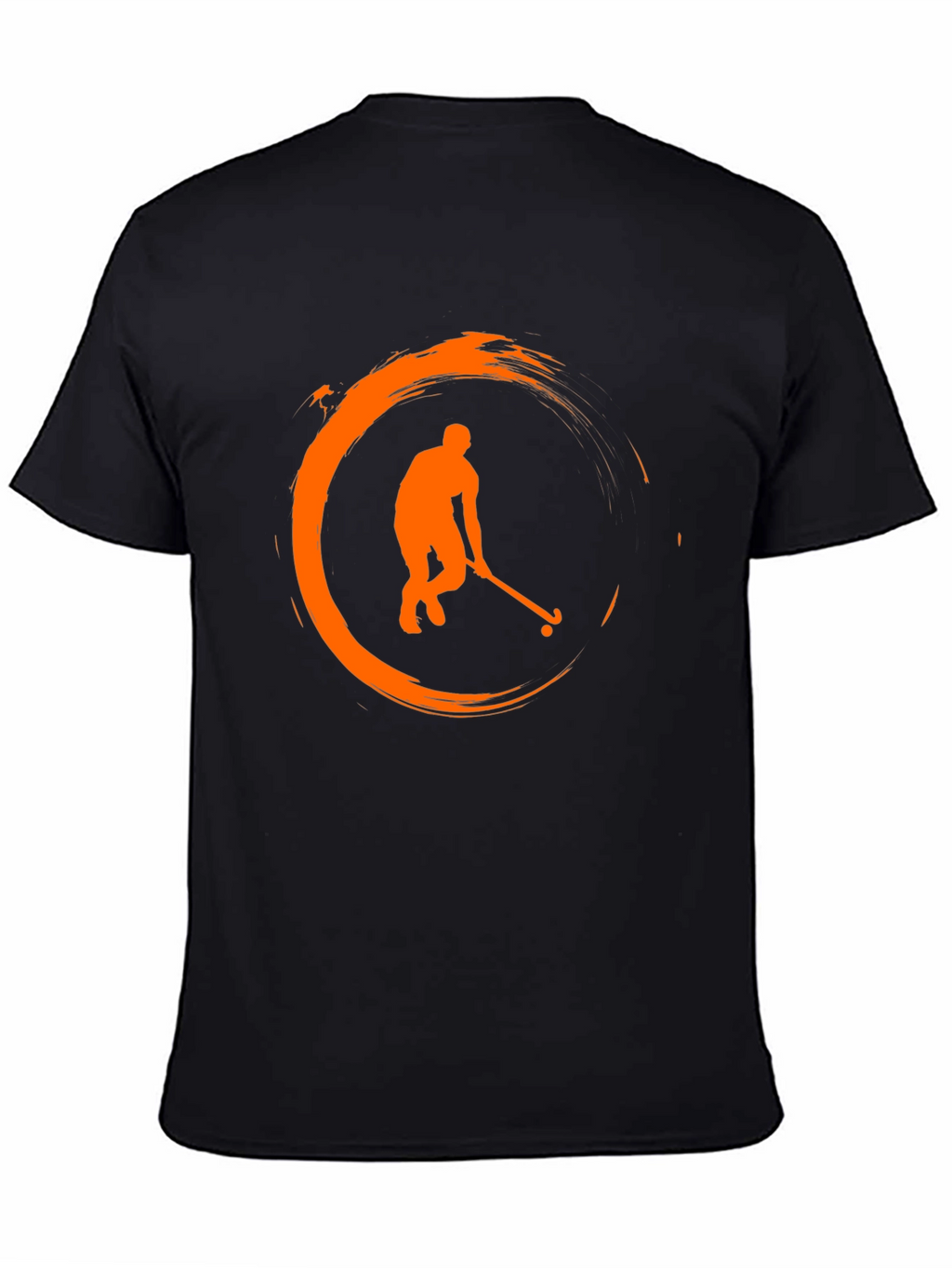 Hockey Player Graphic T-Shirt - Black