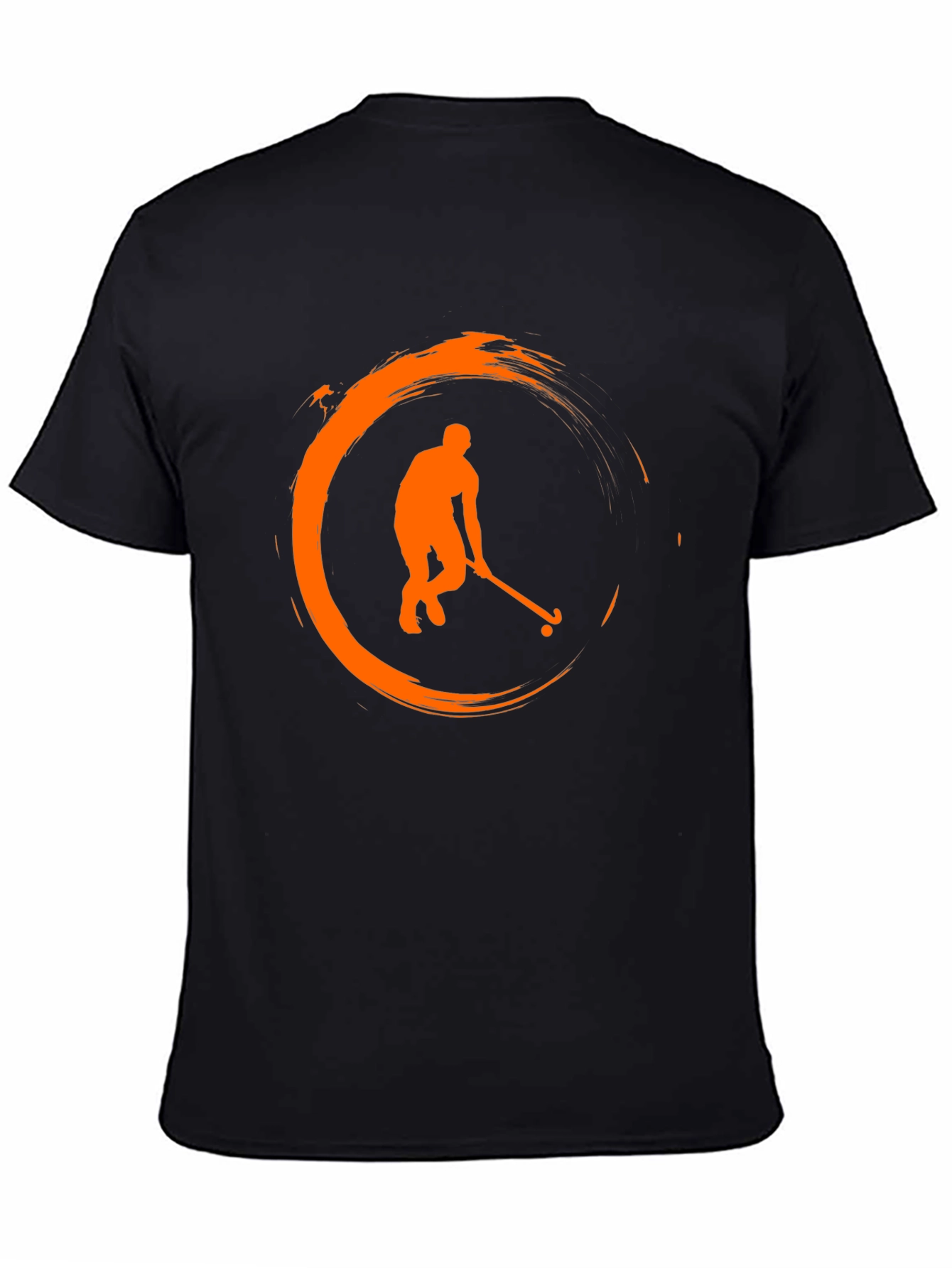 Hockey Player Graphic T-Shirt - Black