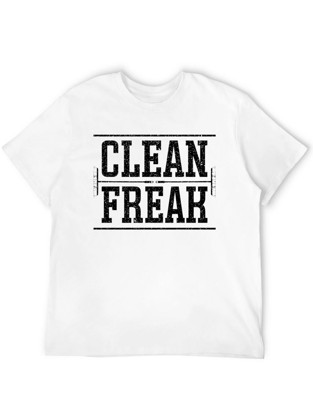 Clean Freak Graphic Tee - Black Cotton Comfort