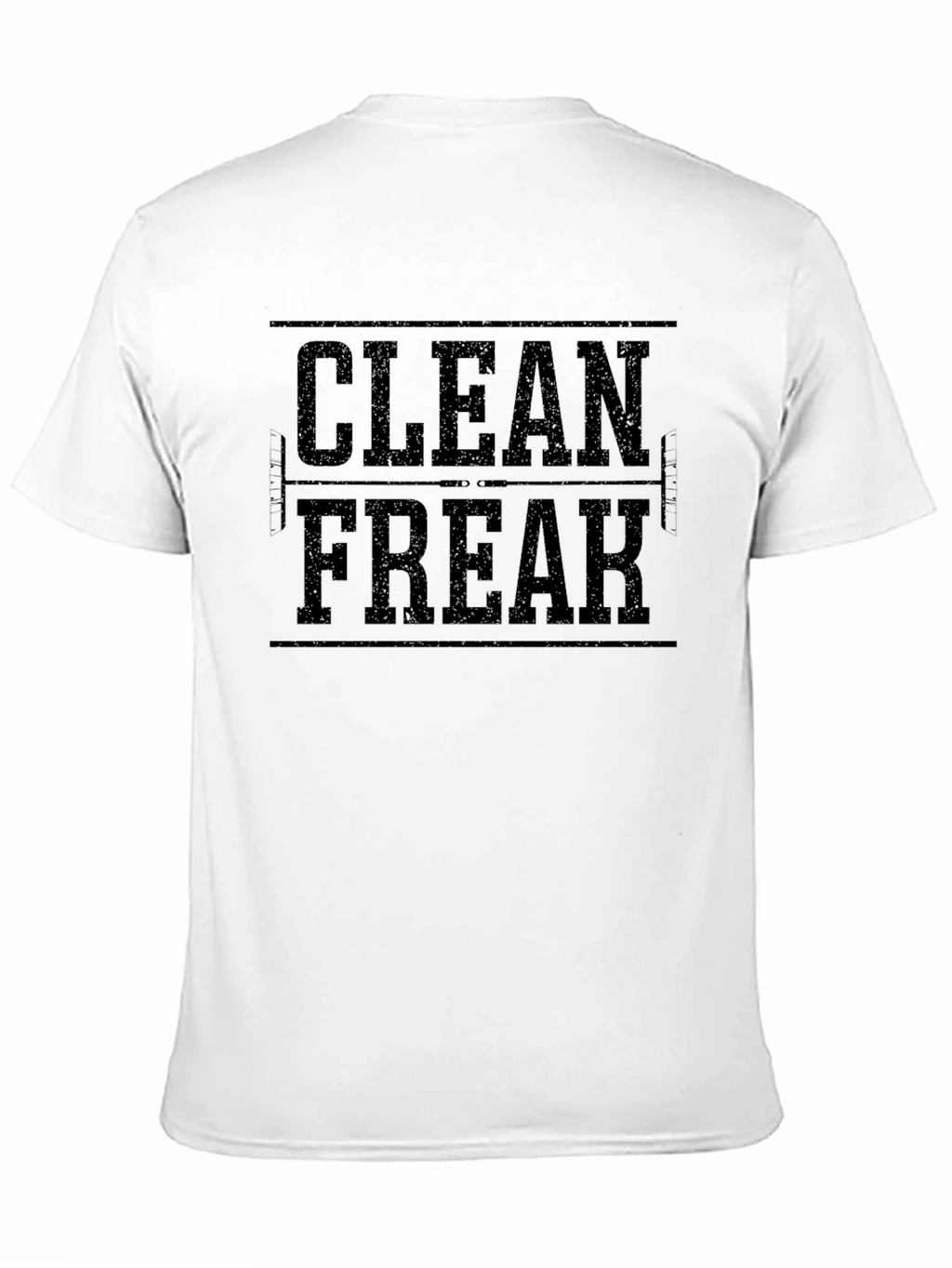 Clean Freak Graphic Tee - Black Cotton Comfort