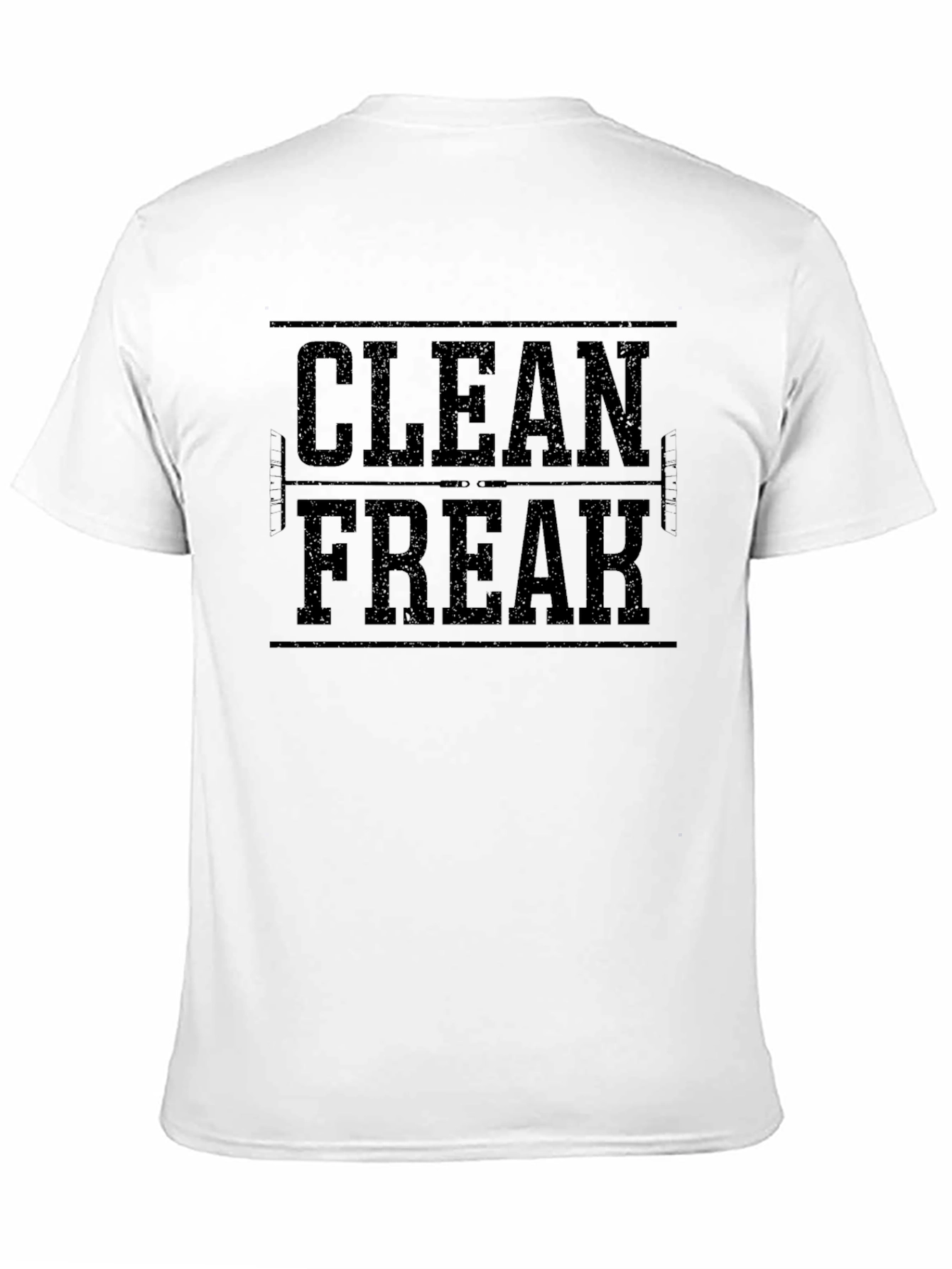 Clean Freak Graphic Tee - Black Cotton Comfort