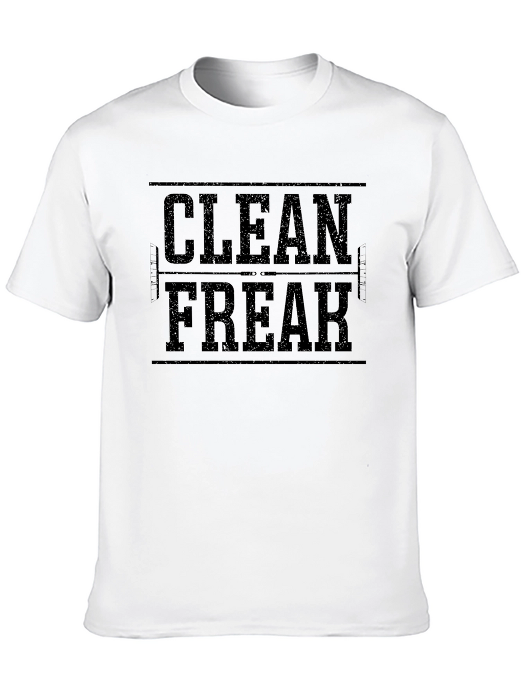 Clean Freak Graphic Tee - Black Cotton Comfort