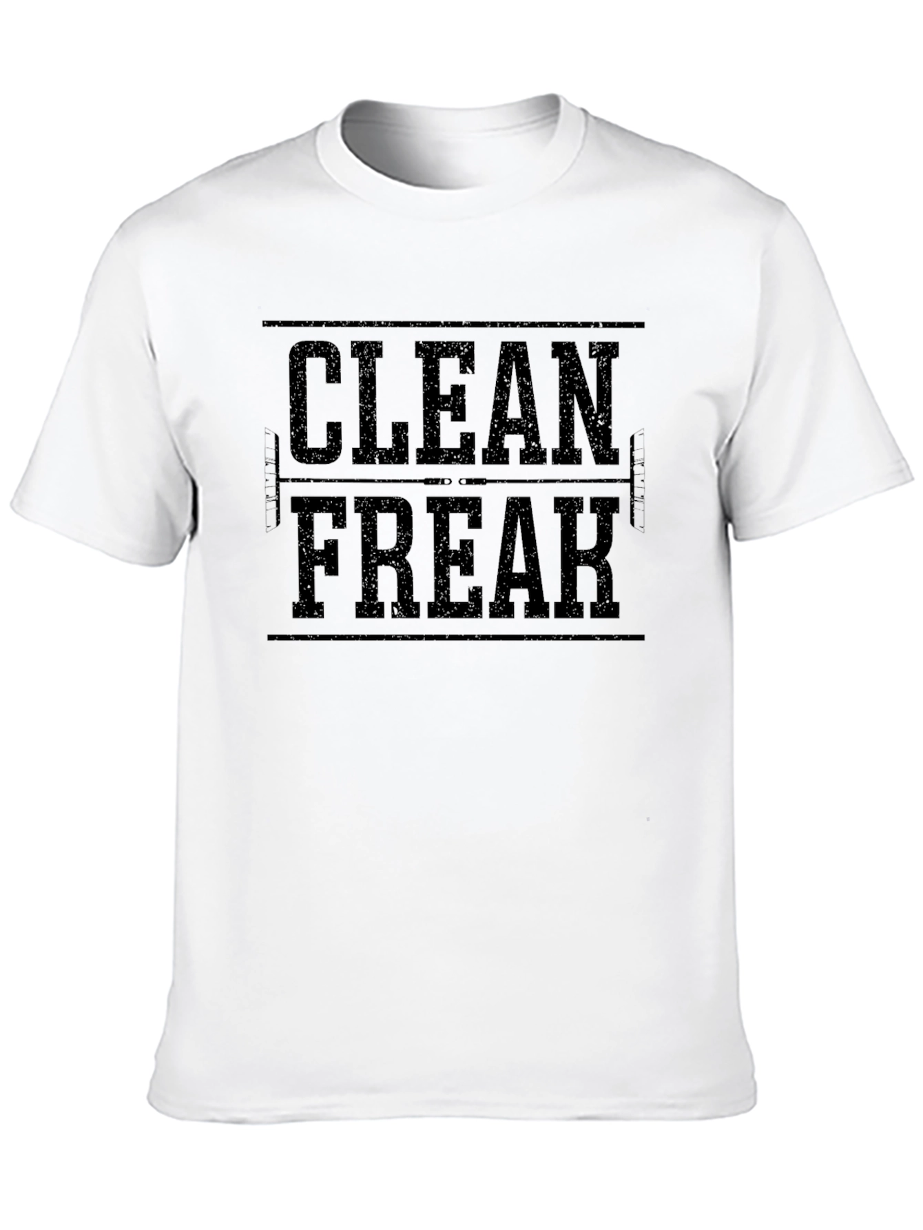 Clean Freak Graphic Tee - Black Cotton Comfort