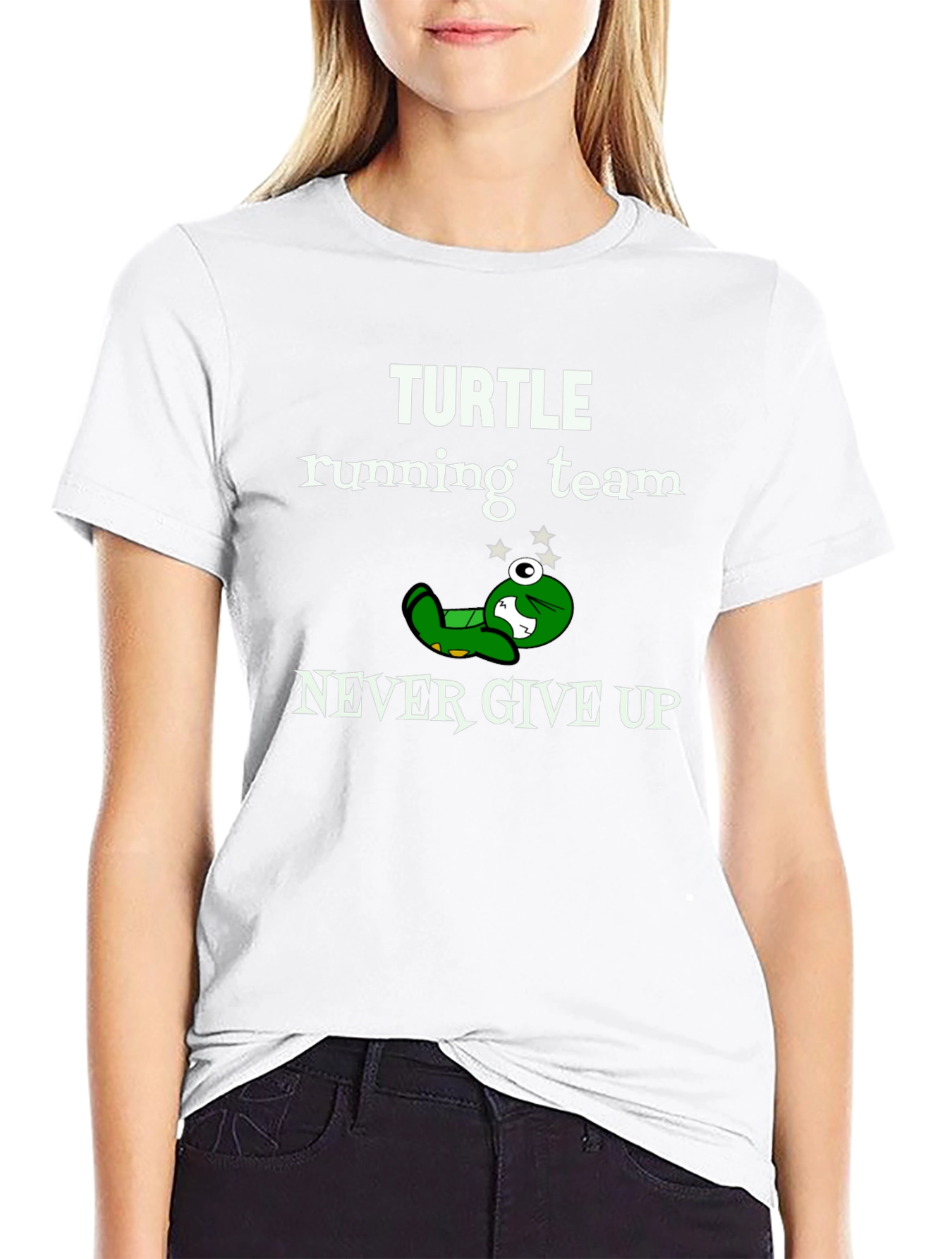 Turtle Running Team T-Shirt - Never Give Up