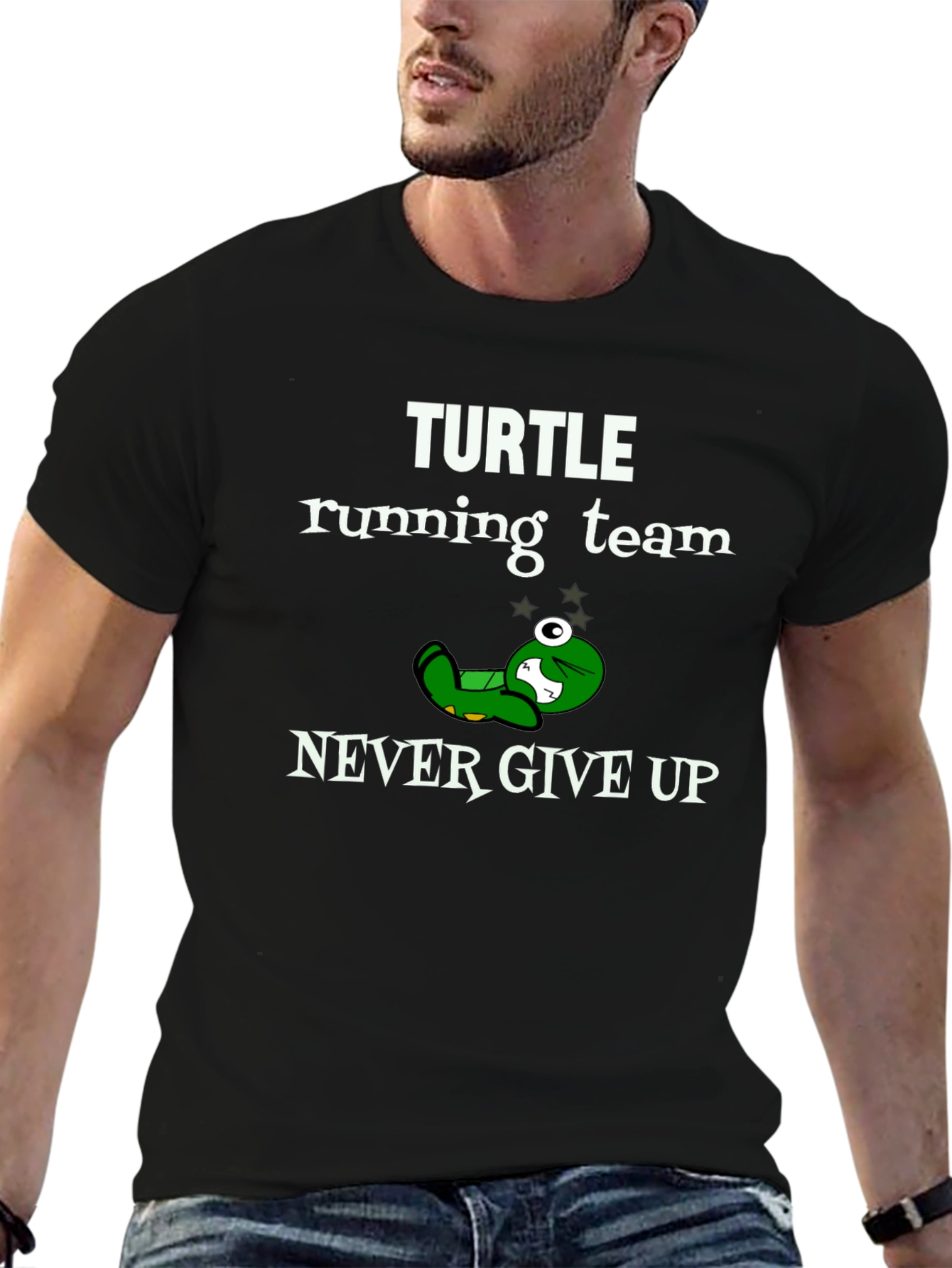 Turtle Running Team T-Shirt - Never Give Up