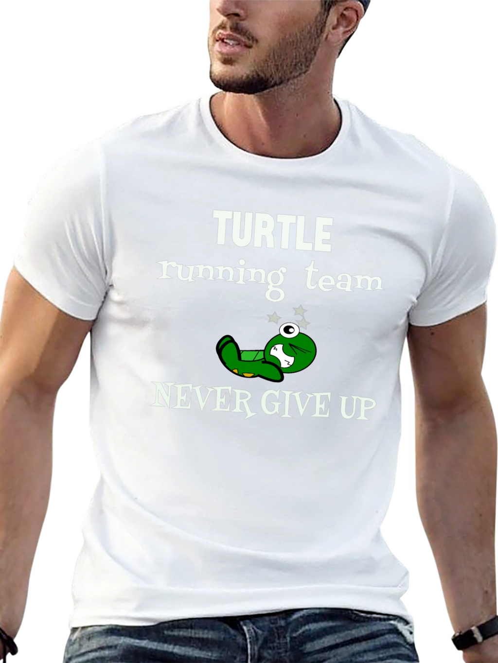 Turtle Running Team T-Shirt - Never Give Up