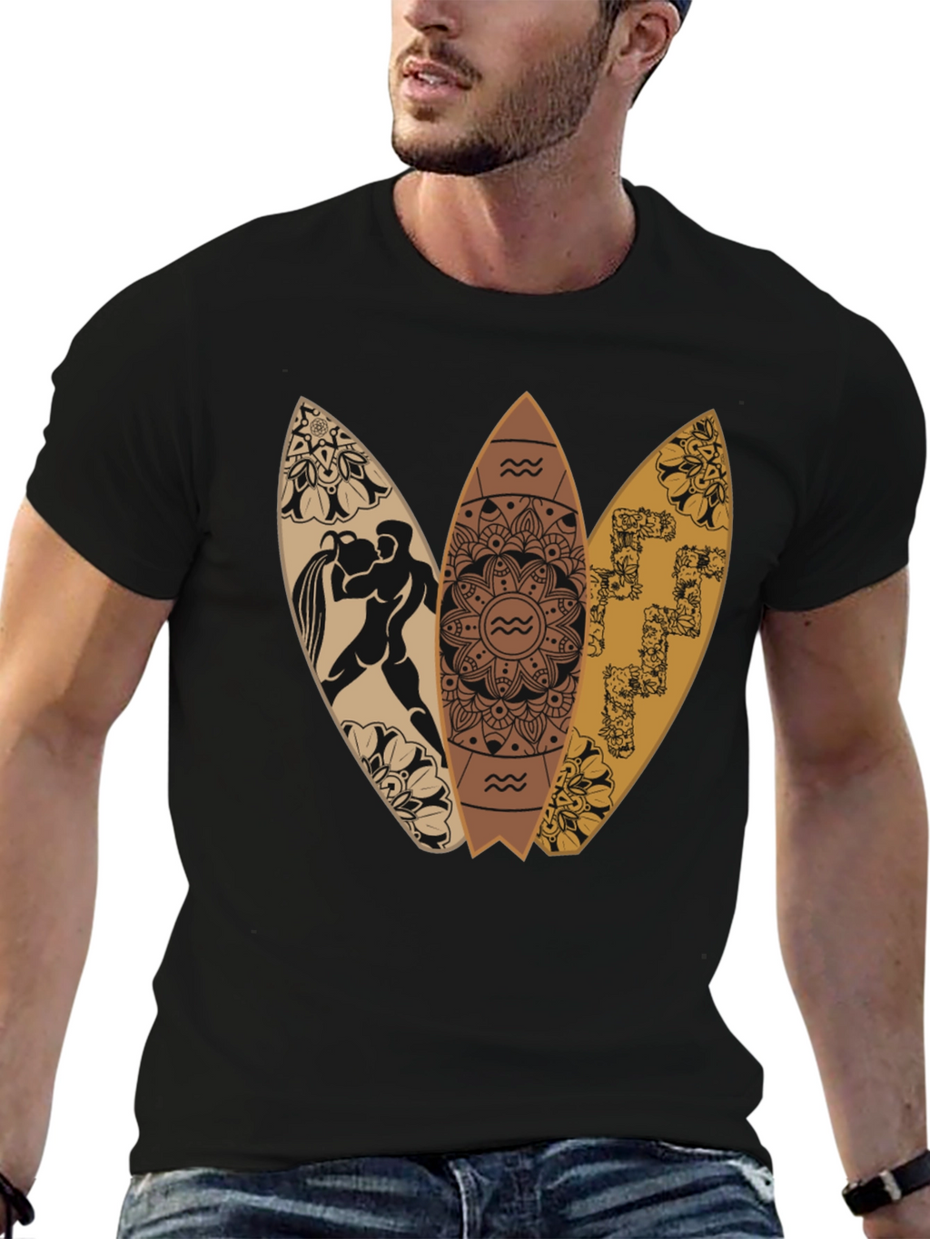 Surfboard Graphic Tee - Aquarius Design