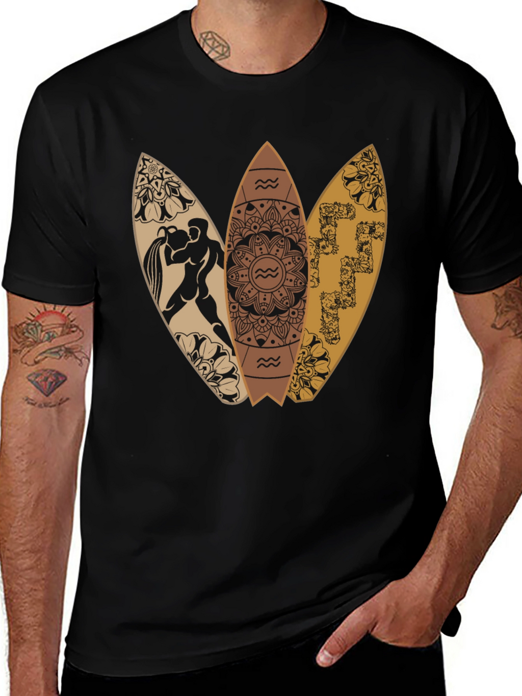 Surfboard Graphic Tee - Aquarius Design